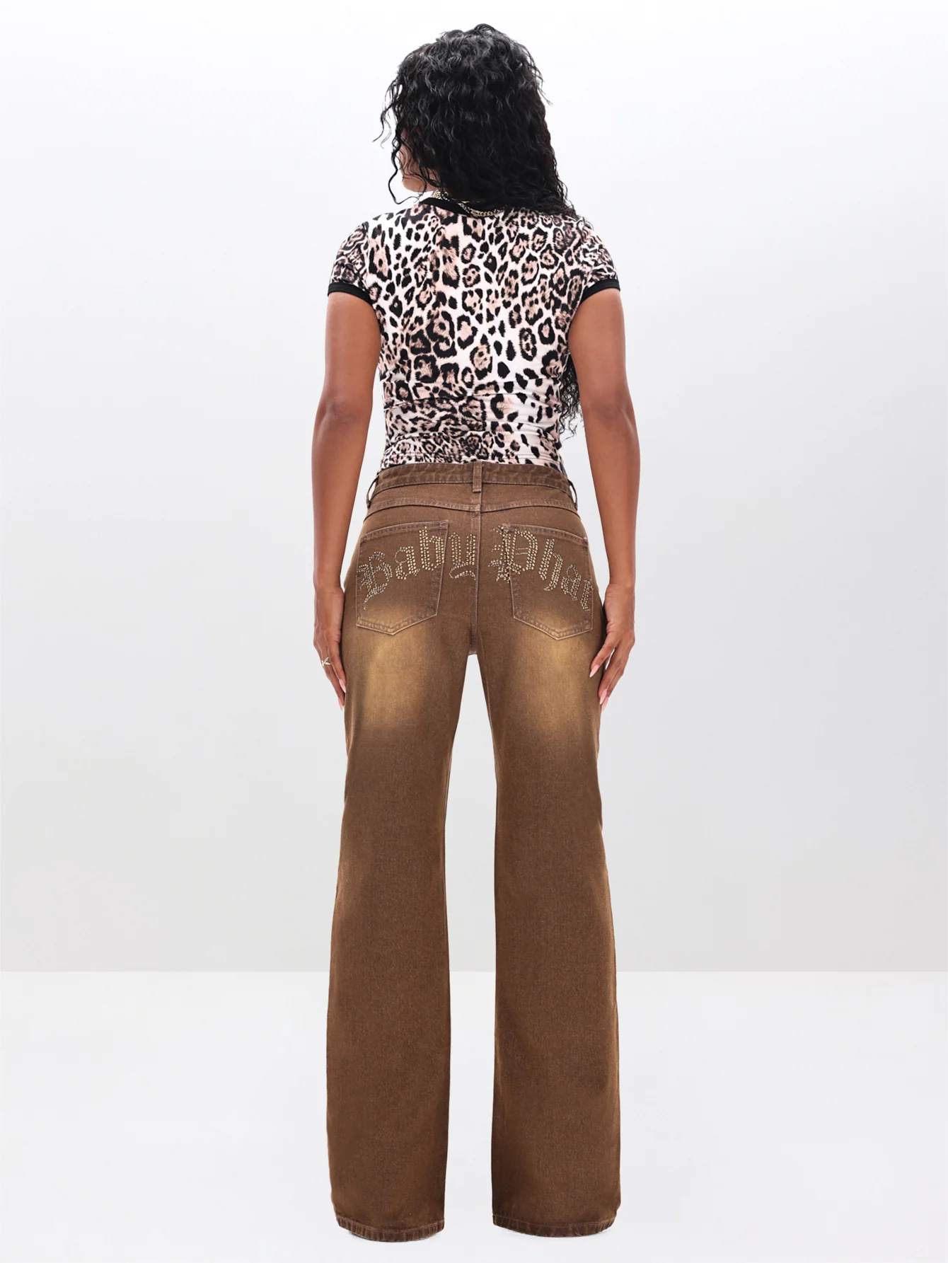 Animal Print Ringer Baby Tee - Image 4