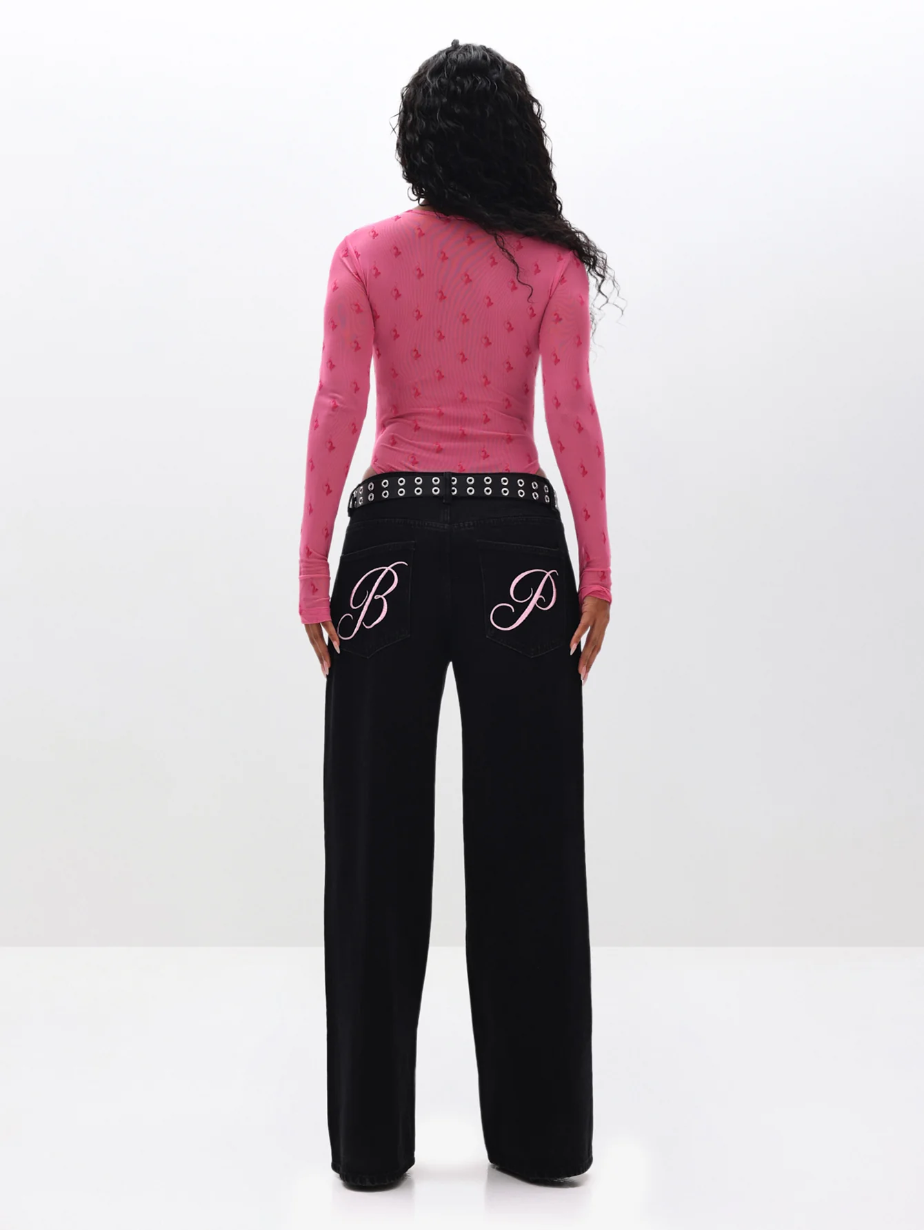 Baggy Fit Jeans with Applique - Image 8