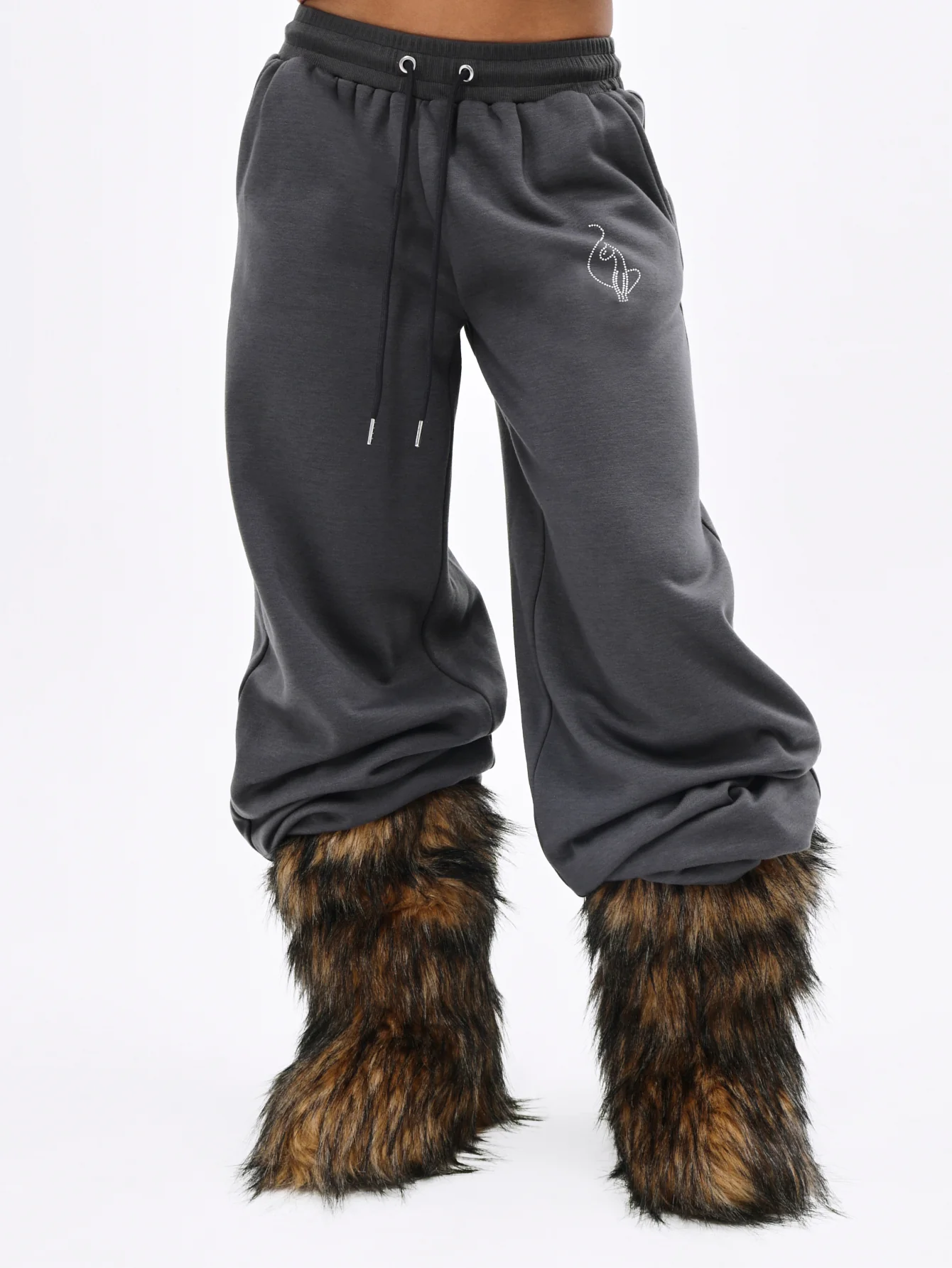 Baggy Sweatpant with Rhinestones