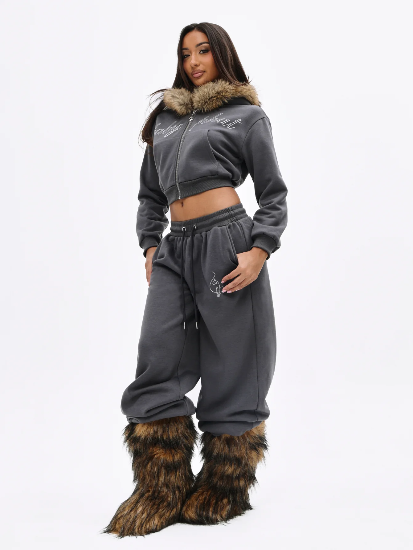 Baggy Sweatpant with Rhinestones - Image 2