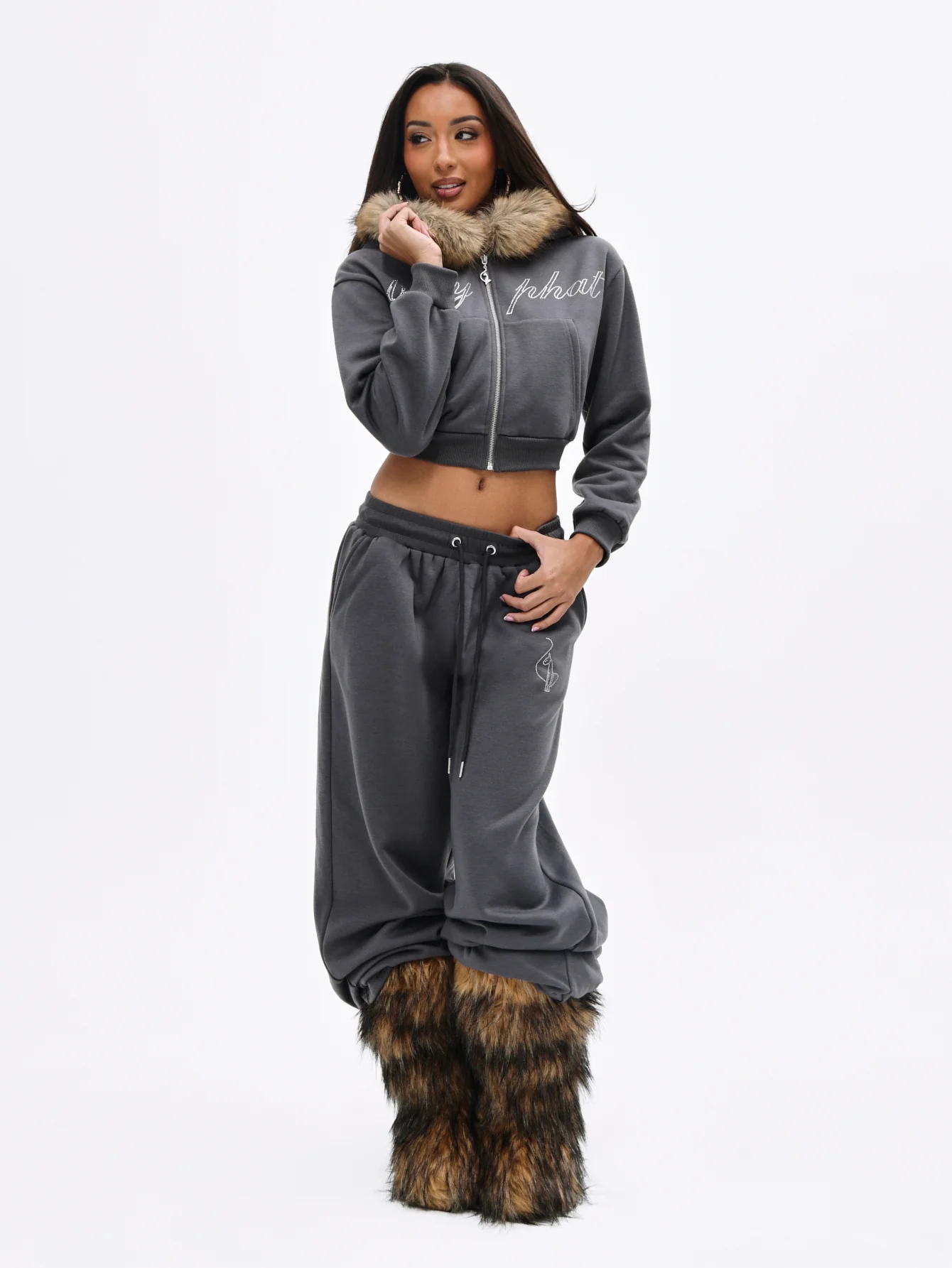 Baggy Sweatpant with Rhinestones - Image 5
