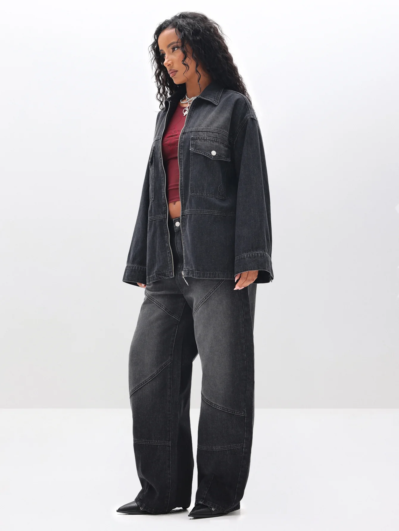 Barrel Jeans with Panelling - Image 4