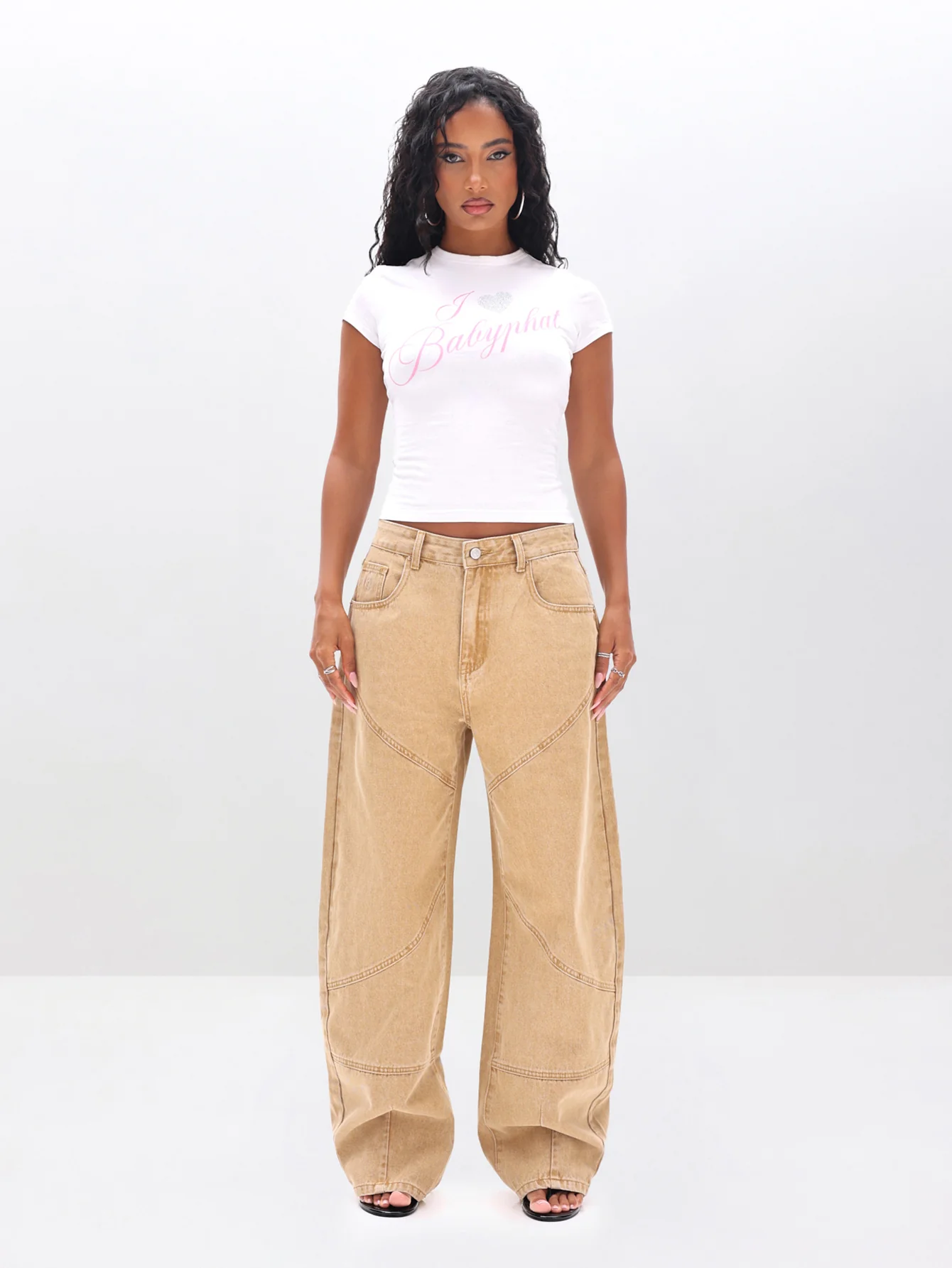 Barrel Jeans with Paneling - Image 3