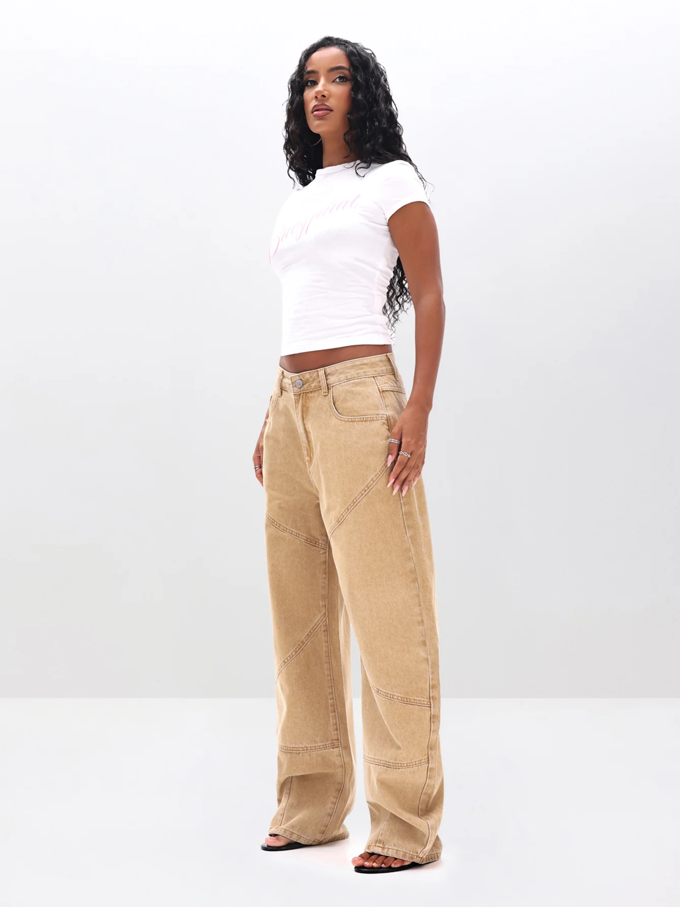 Barrel Jeans with Paneling - Image 4