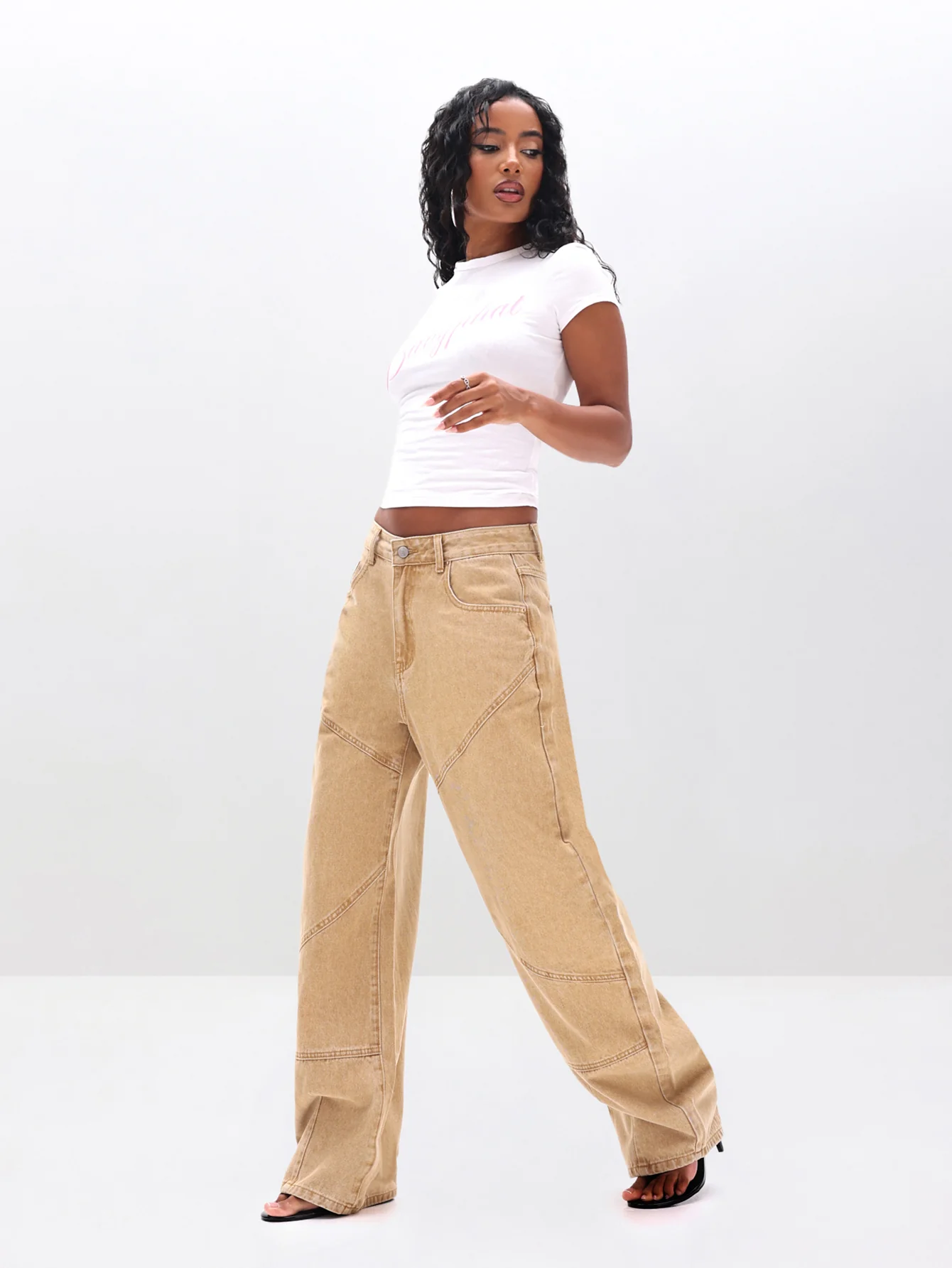 Barrel Jeans with Paneling - Image 5