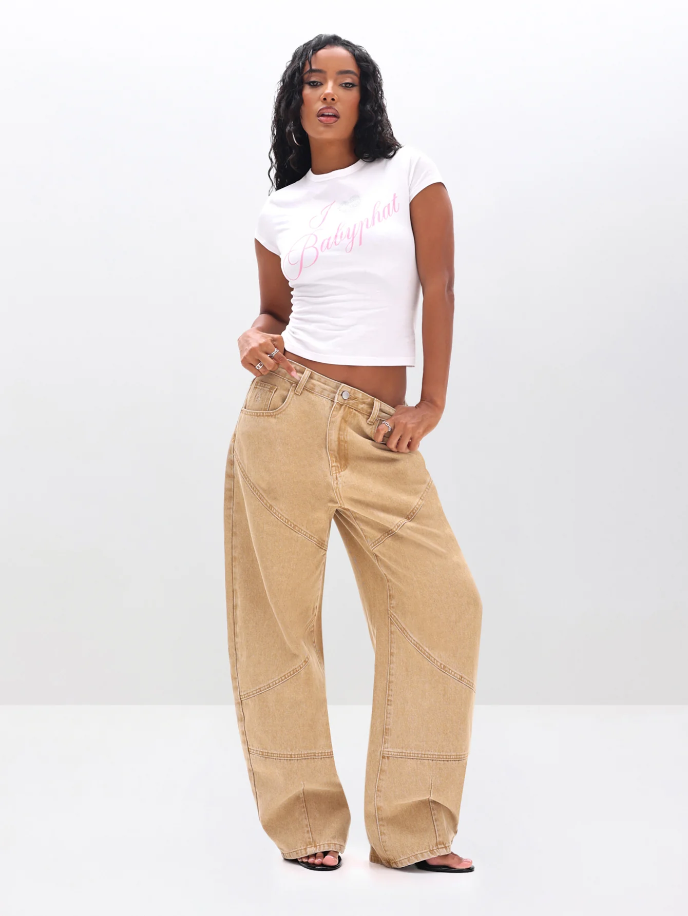 Barrel Jeans with Paneling - Image 6