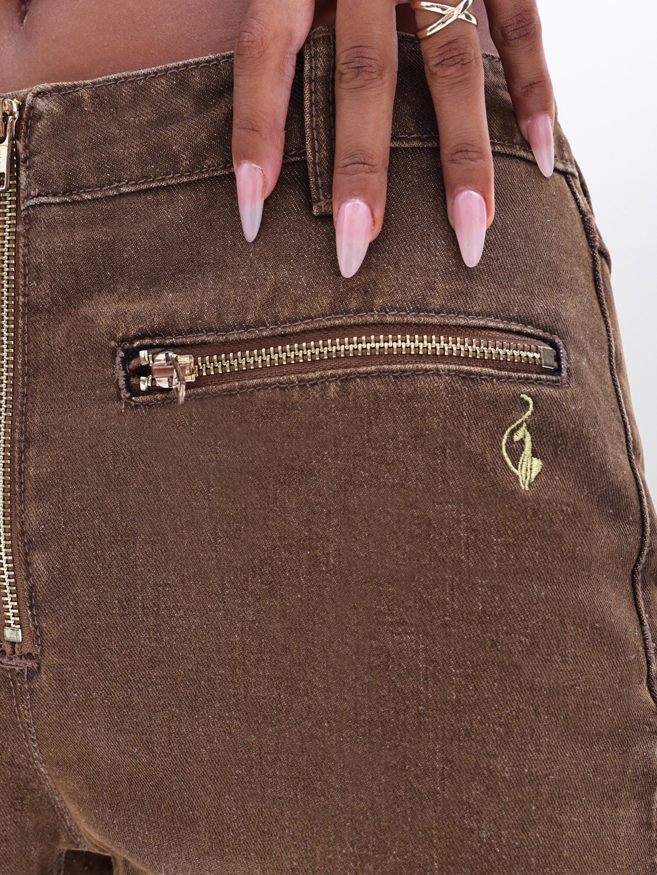 Bootcut Flare Jeans With Rhinestones - Image 6