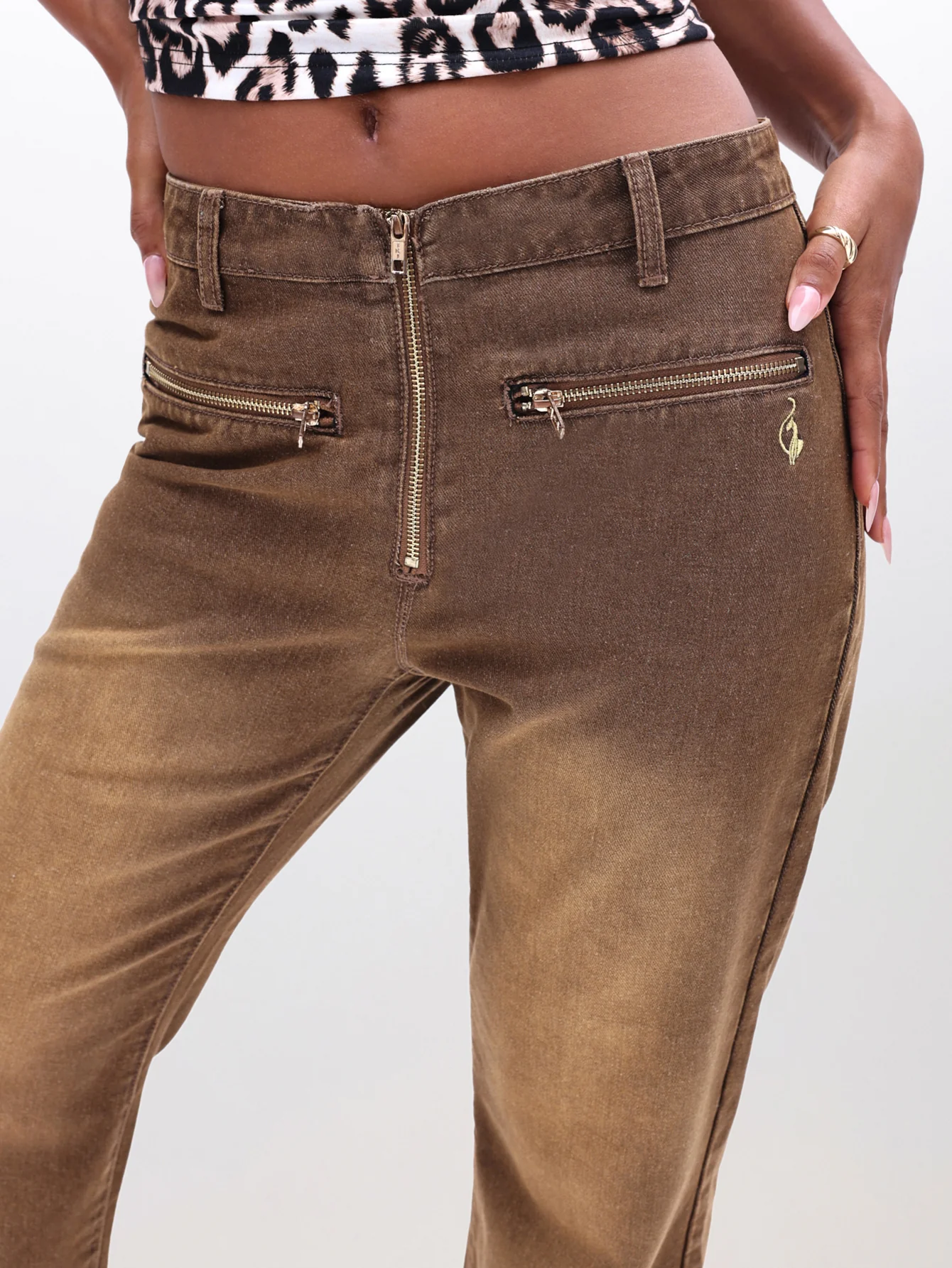 Bootcut Flare Jeans With Rhinestones - Image 7