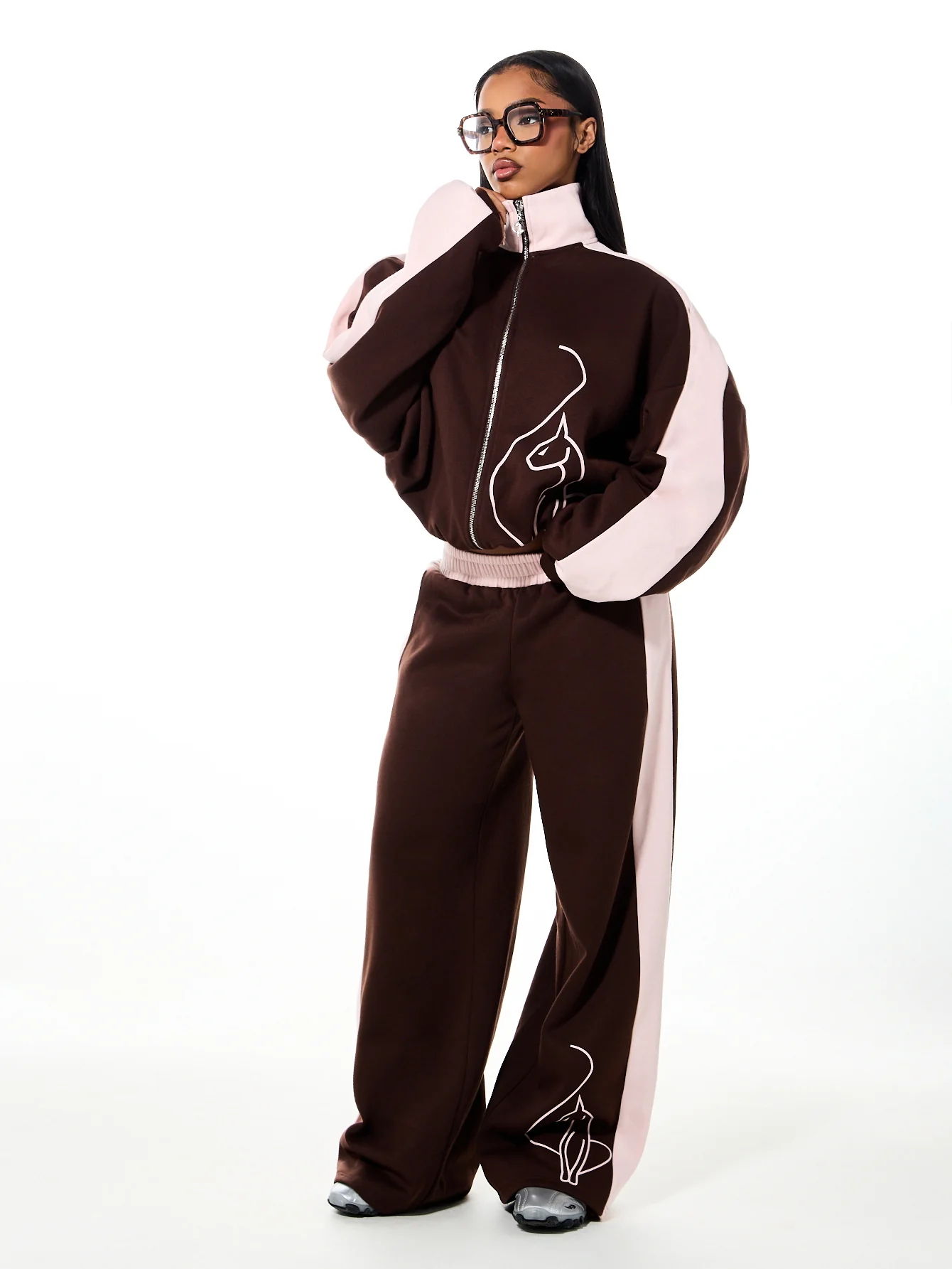Color Block Wide Leg Sweatpant - Image 3