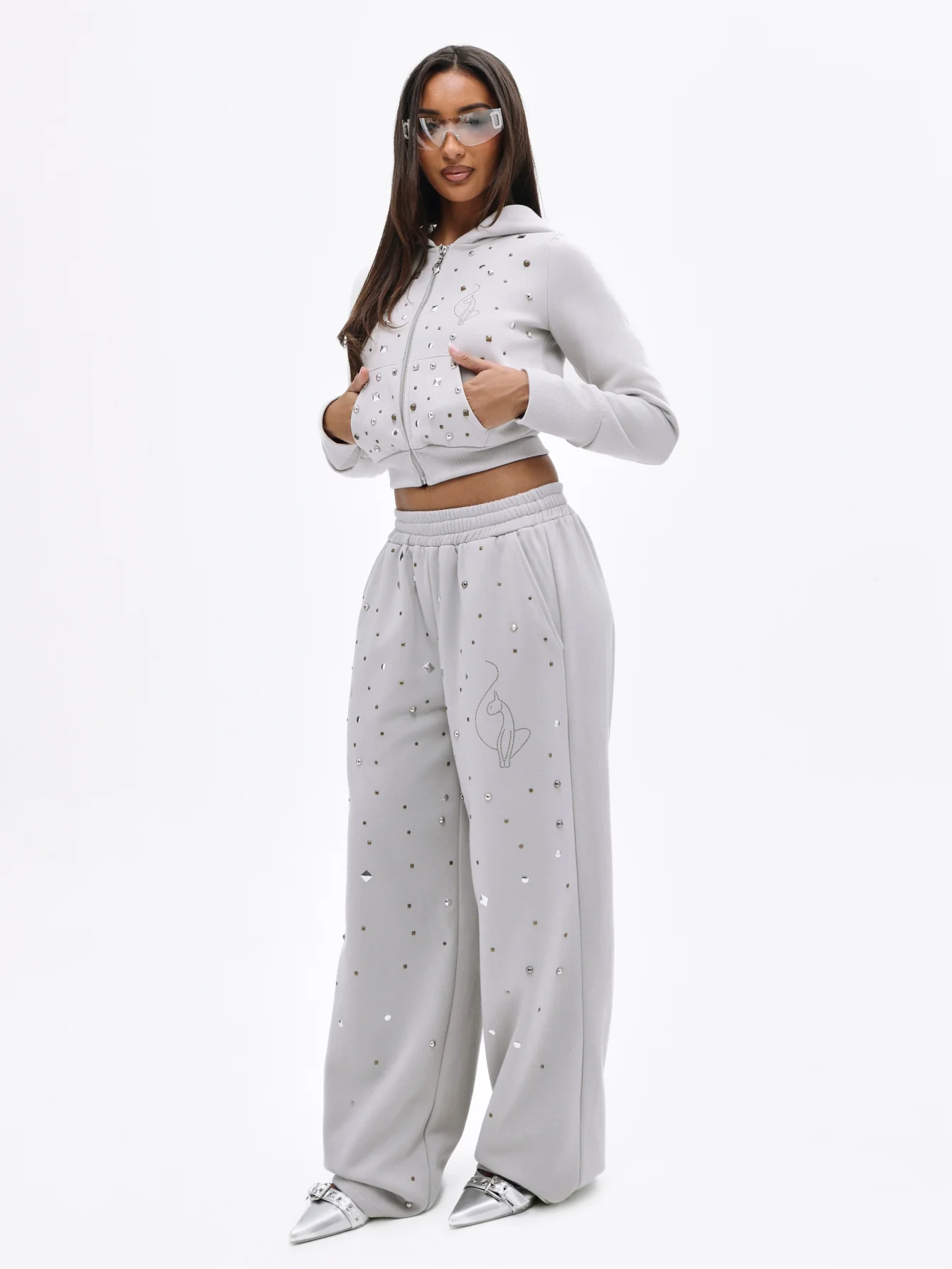 Embellished Studded Sweatpants - Image 7