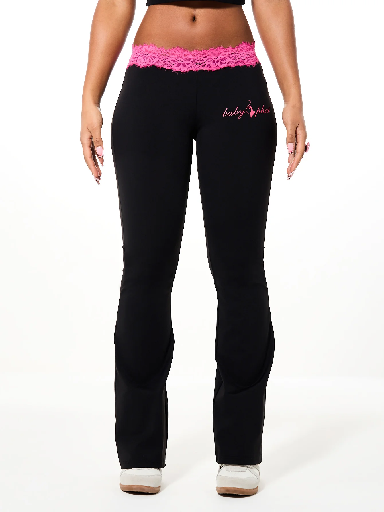 Flare Legging with Lace Trim