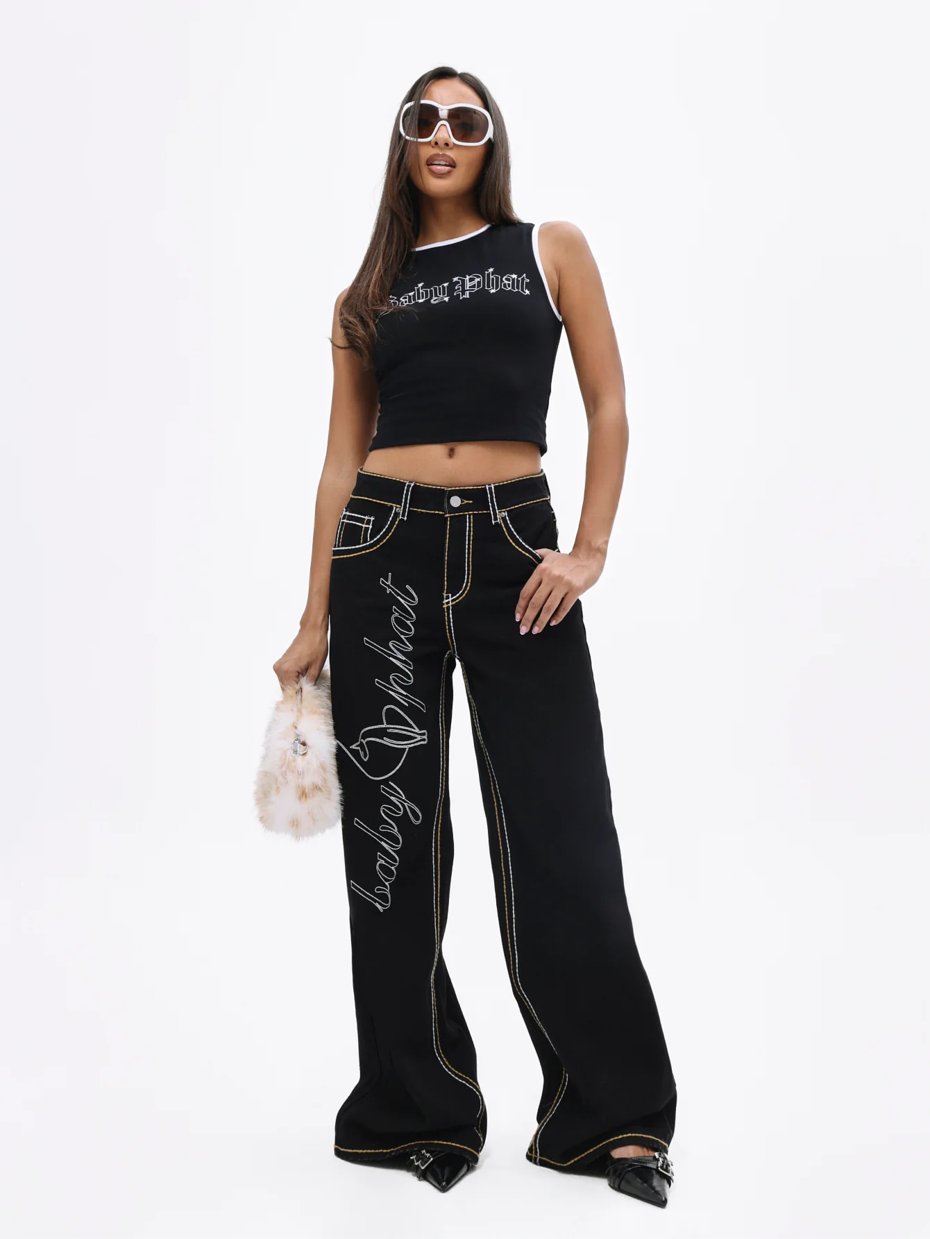 Gothic Logo Tank With Contrast Binding - Image 3