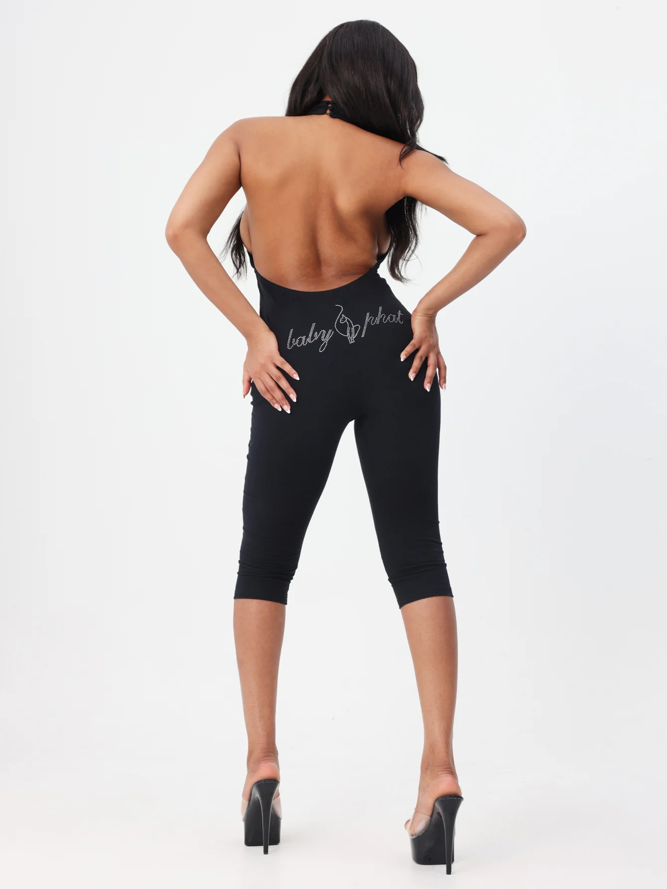 Halter Jumpsuit With Open Back - Image 2