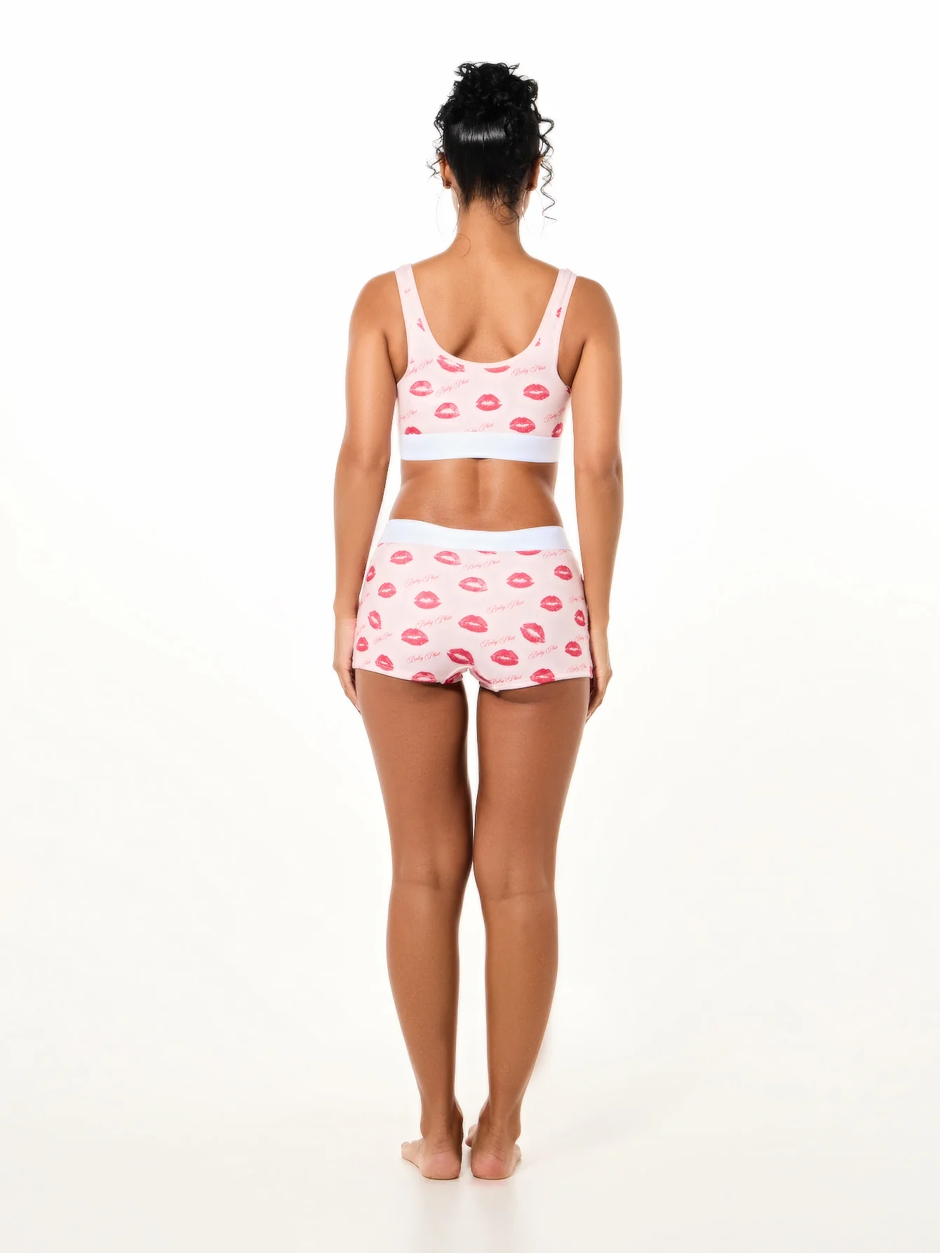 Lip Print Bralette And Short Set - Image 7