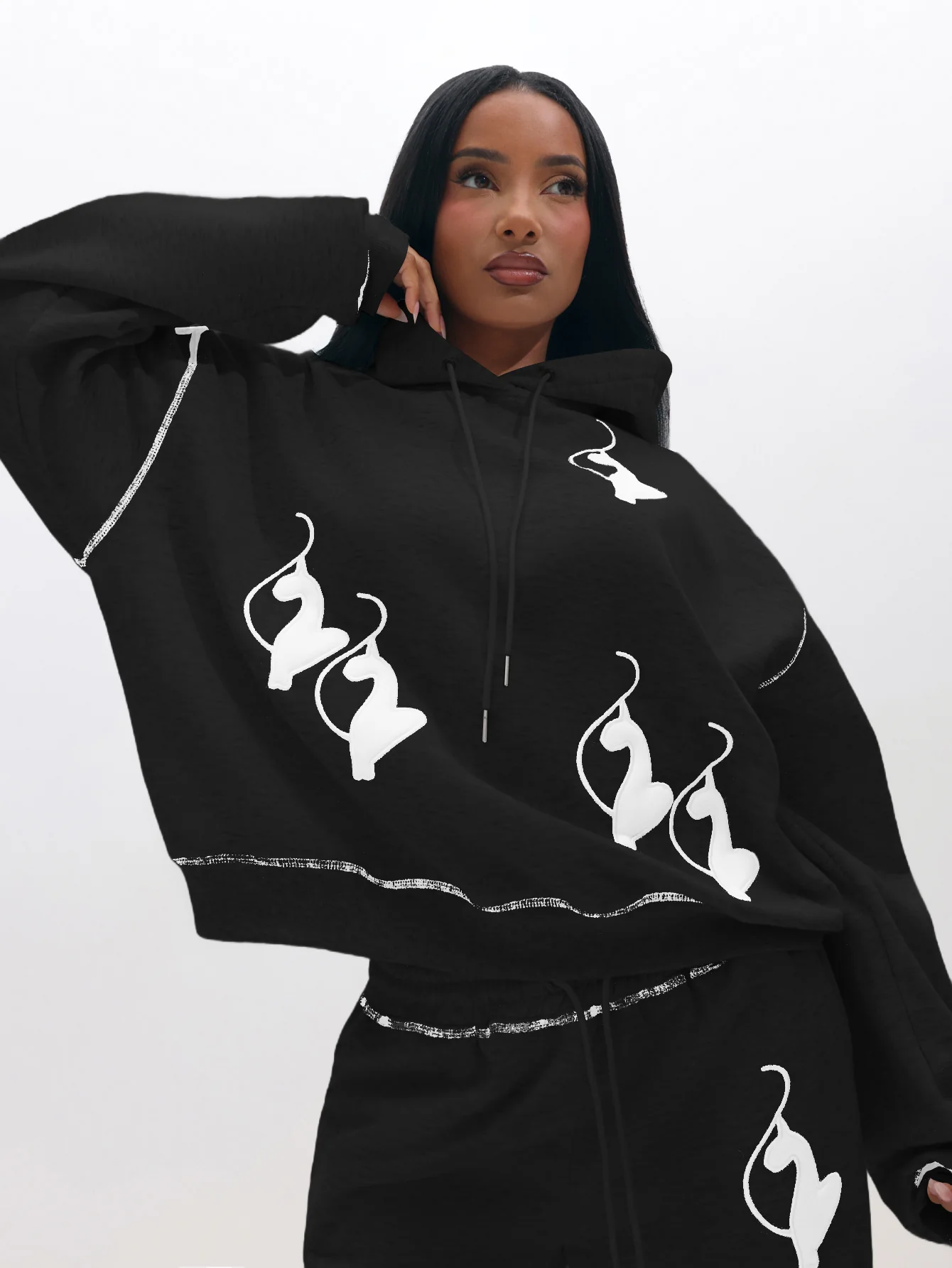 Logo Marled Hoodie