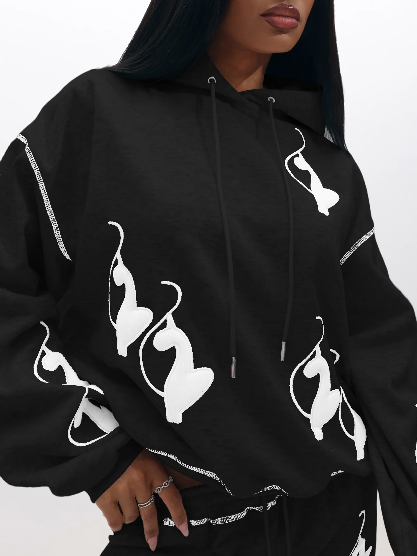 Logo Marled Hoodie - Image 2