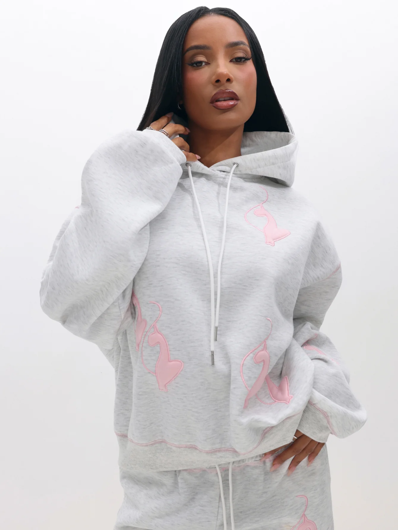 Logo Marled Hoodie - Image 3