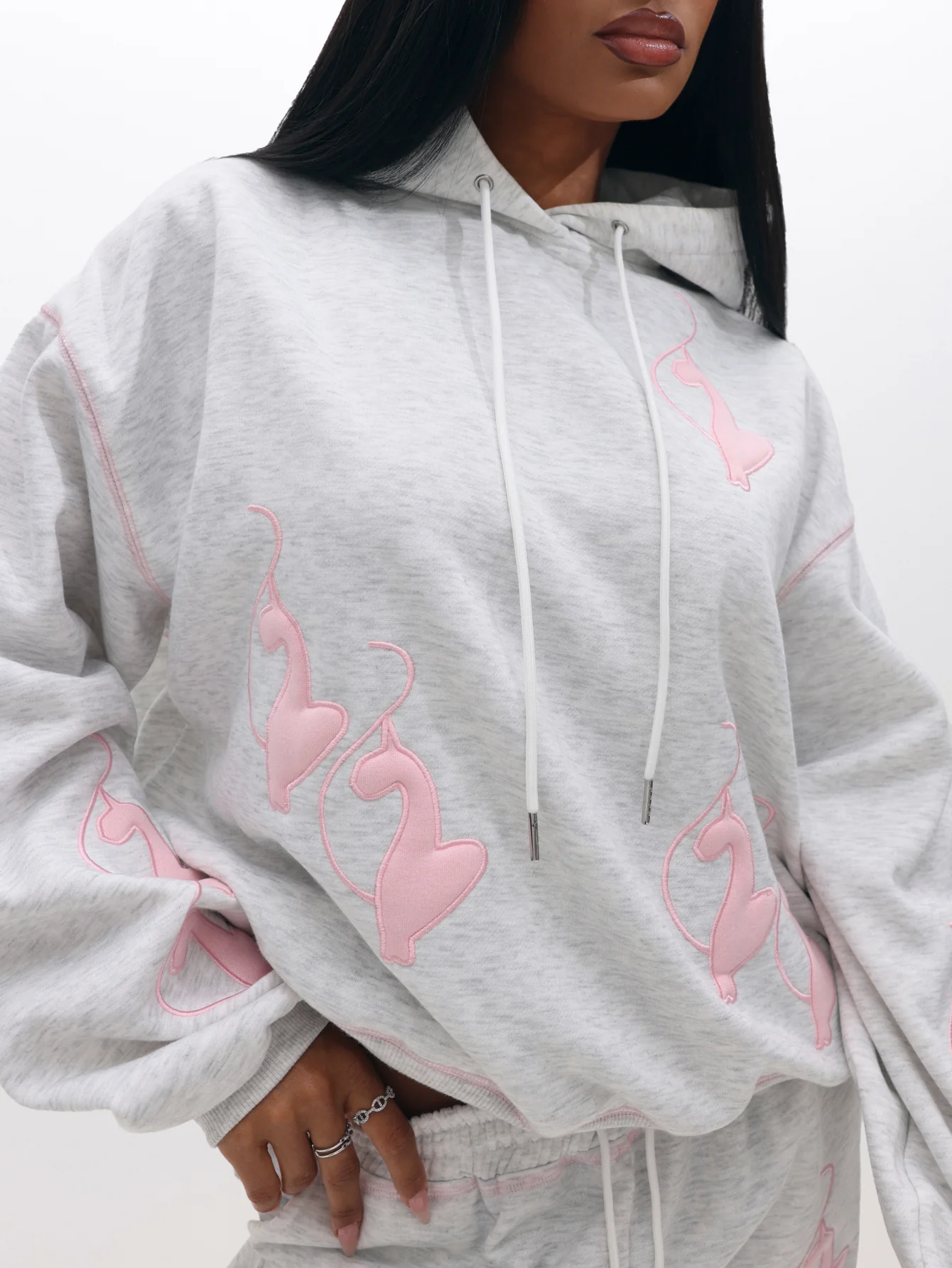 Logo Marled Hoodie - Image 4