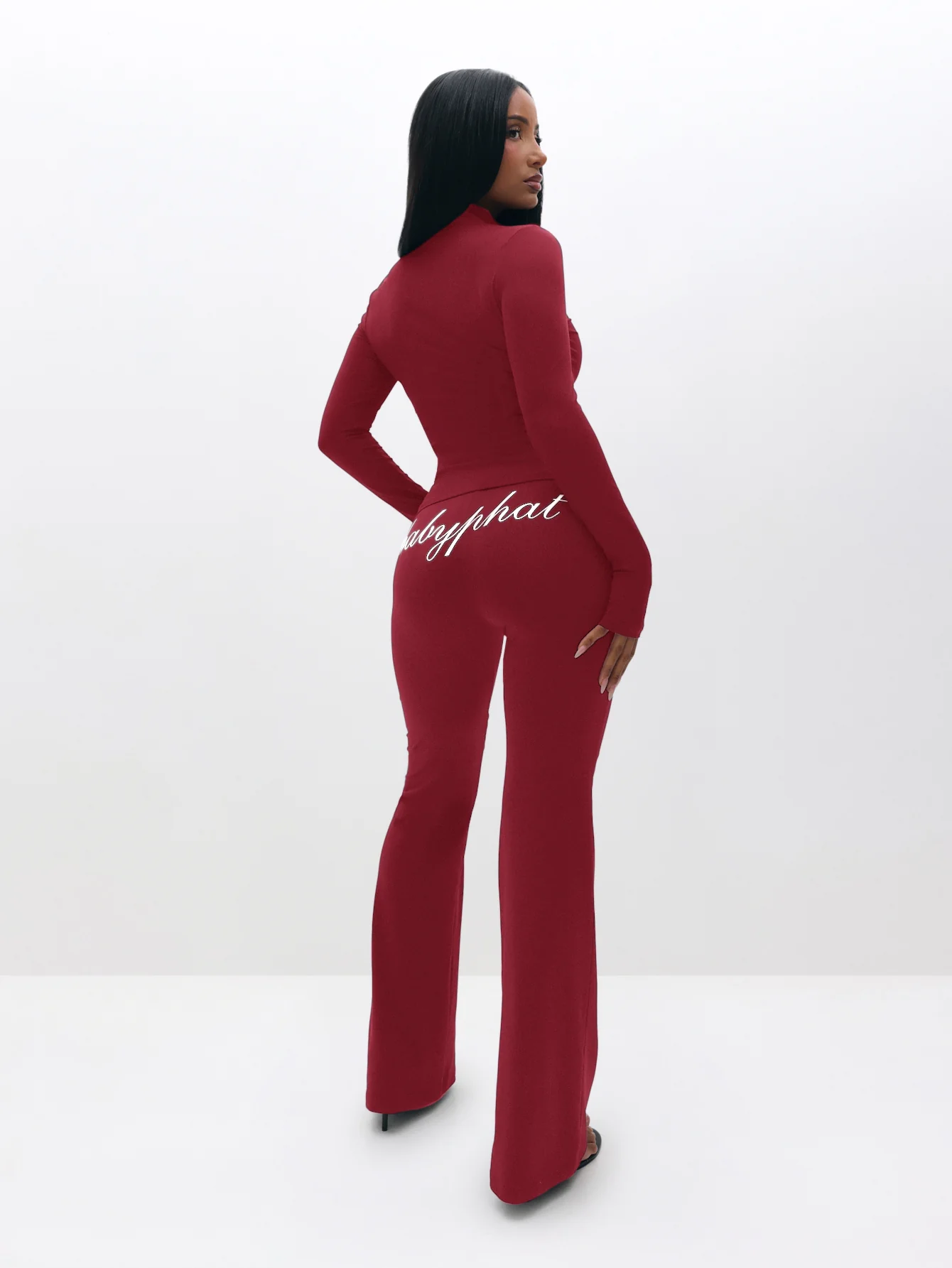 Long Sleeve High Neck Zip Up Top - Image 4