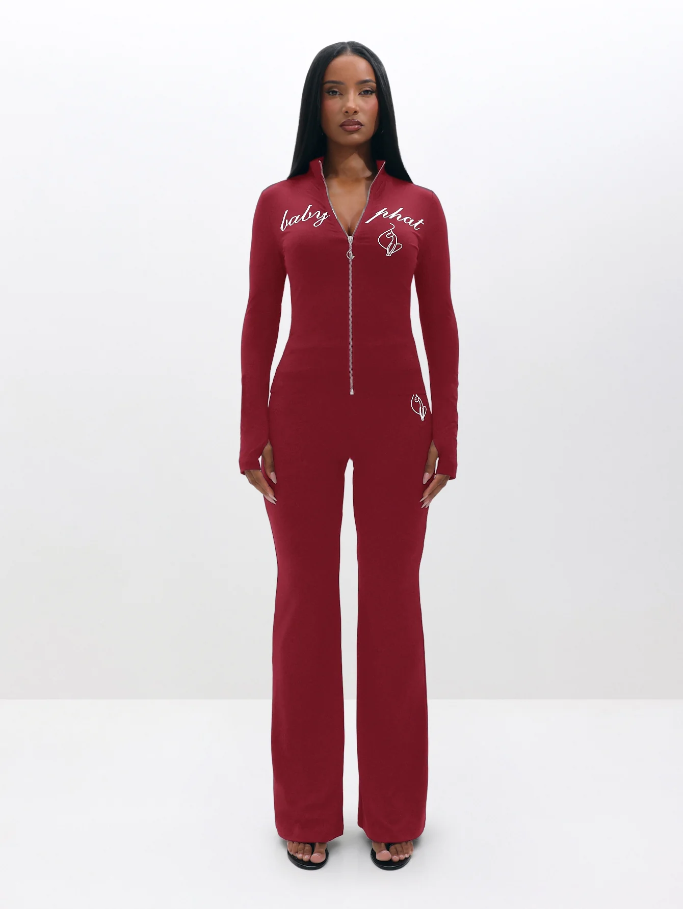 Long Sleeve High Neck Zip Up Top - Image 6