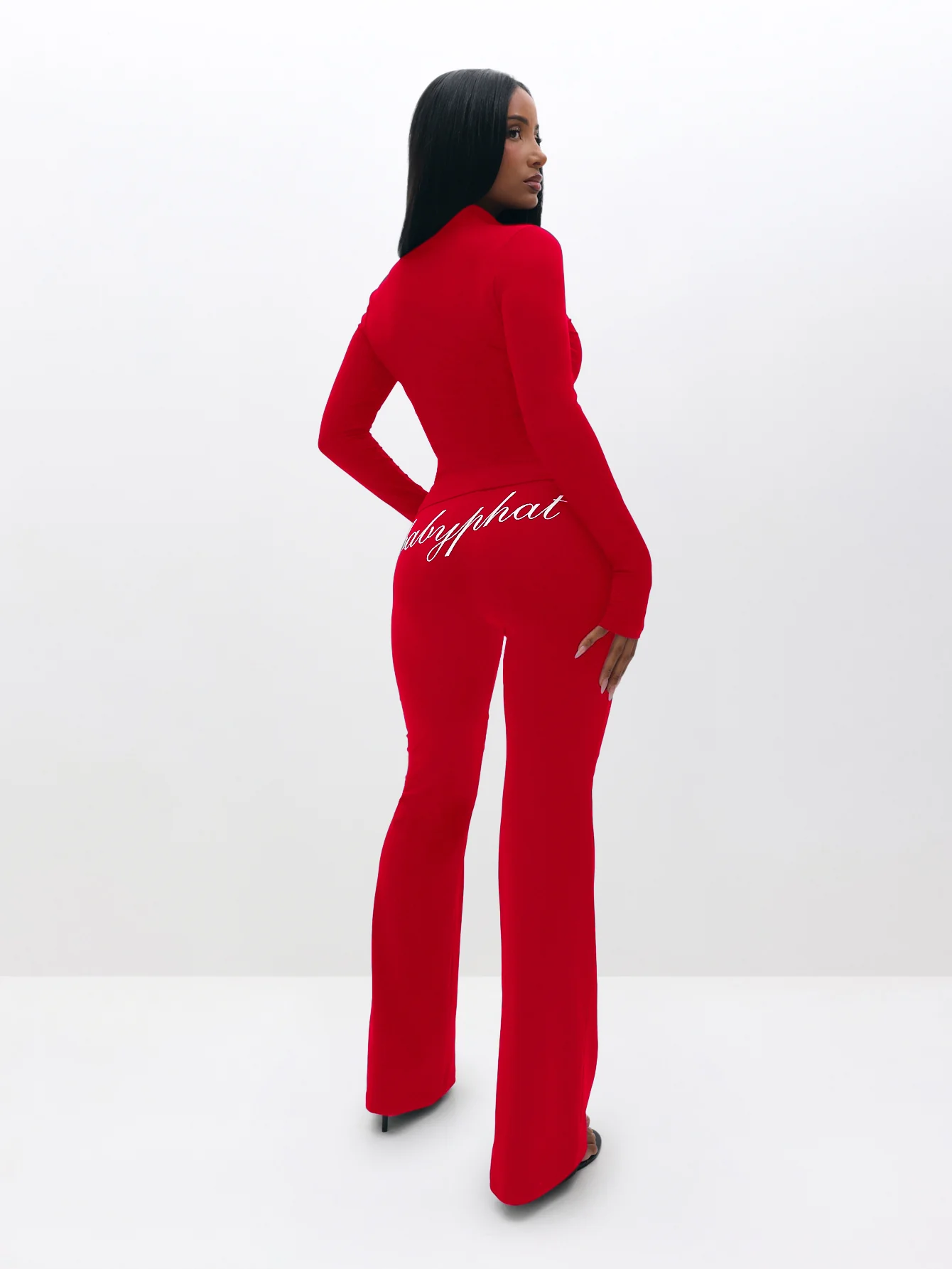 Long Sleeve High Neck Zip Up Top - Image 5