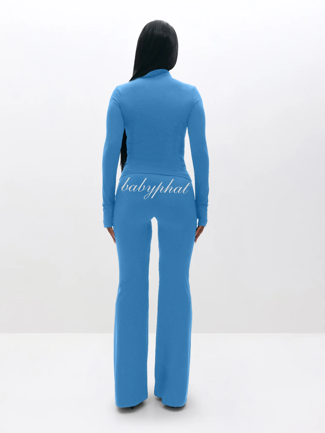 Long Sleeve High Neck Zip Up Top - Image 7