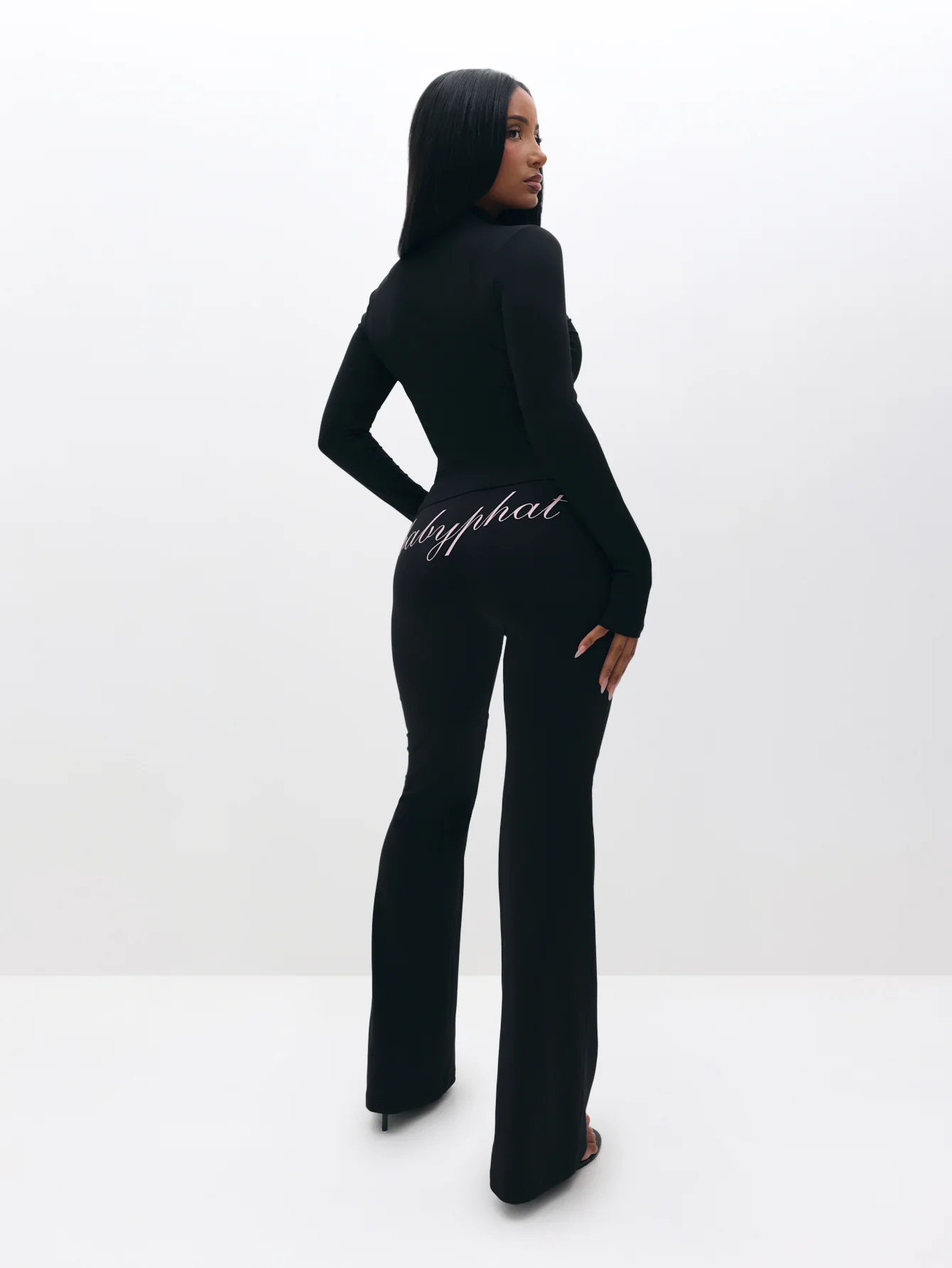 Long Sleeve High Neck Zip Up Top - Image 7