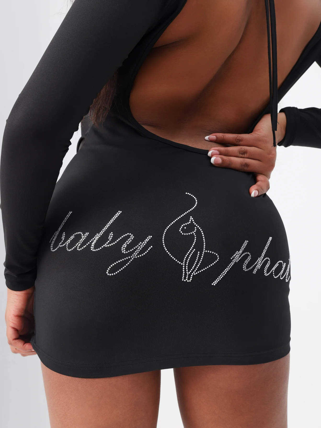 Long Sleeve Logo Mini Dress - Image 8