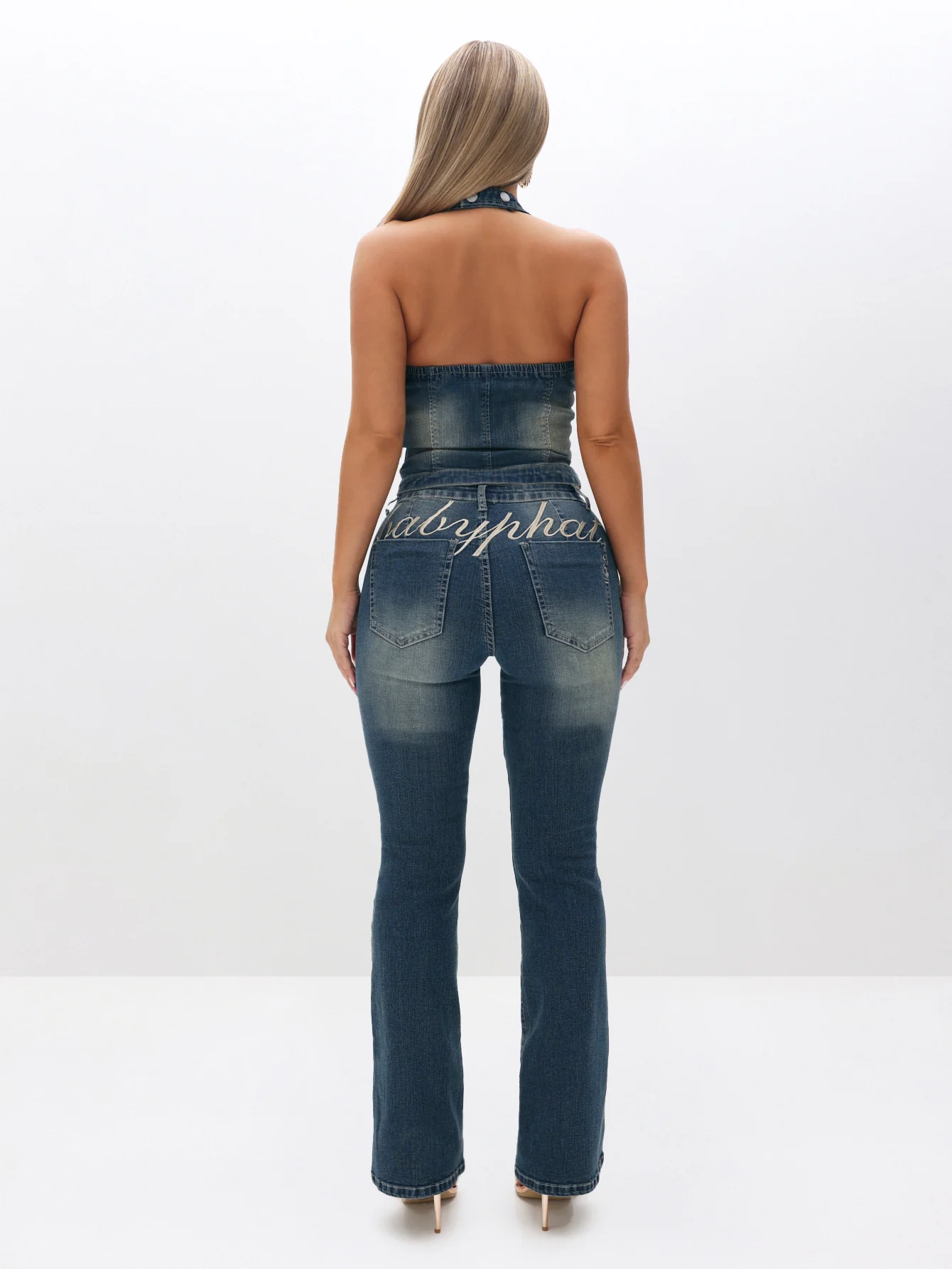 Low Waist Stretch Denim Bootcut Flare - Image 11