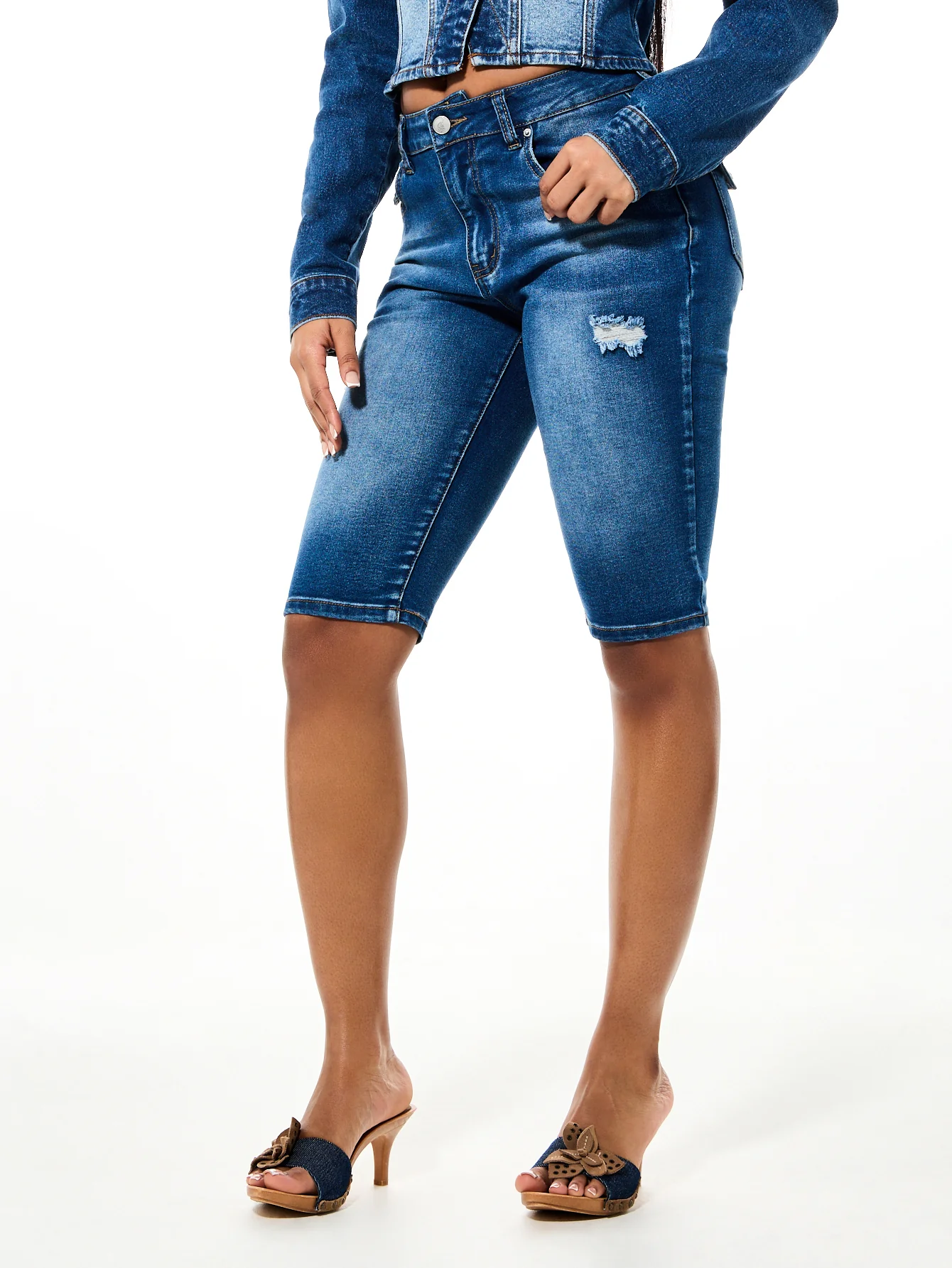 Medium Wash Capri Jean - Image 2