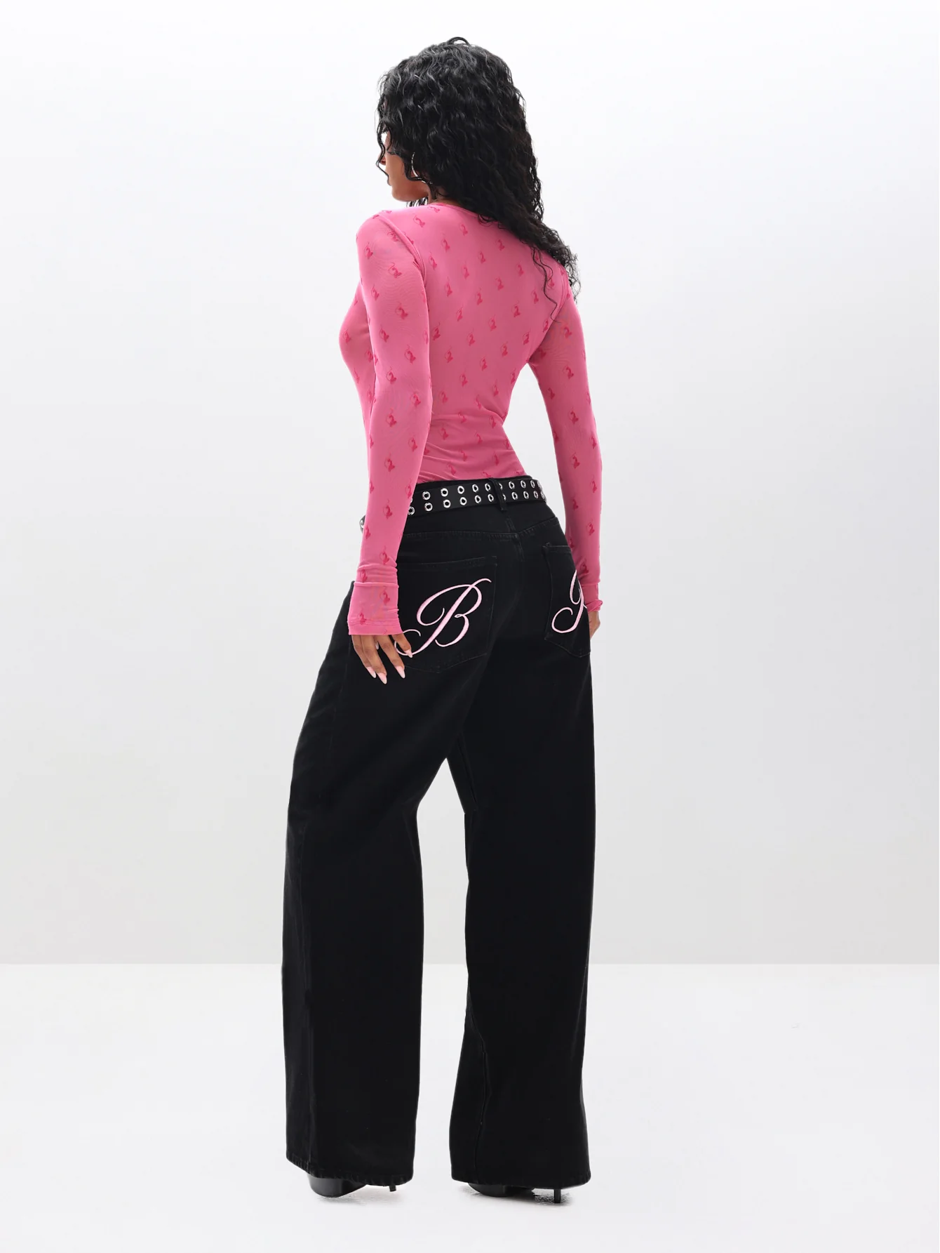 Mesh Long Sleeve Bodysuit - Image 7