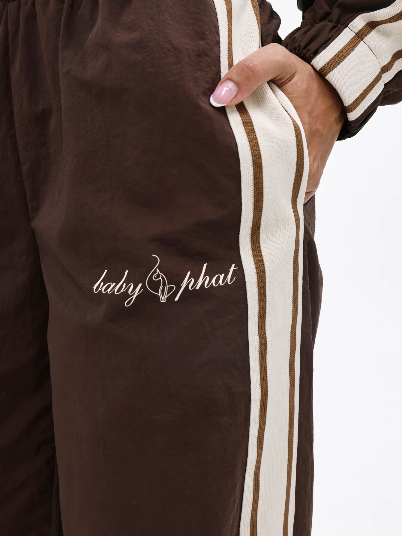 Nylon Track Pant With Side Stripe - Image 5
