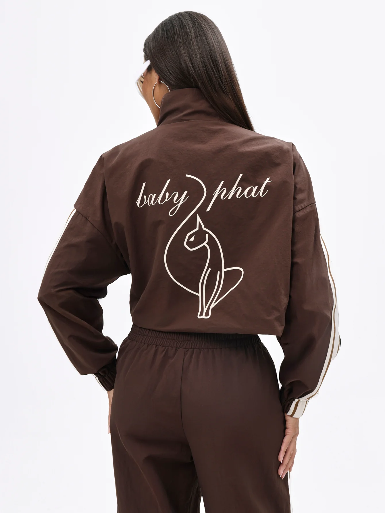 Nylon Zip Up With Stripe Contrast - Image 2