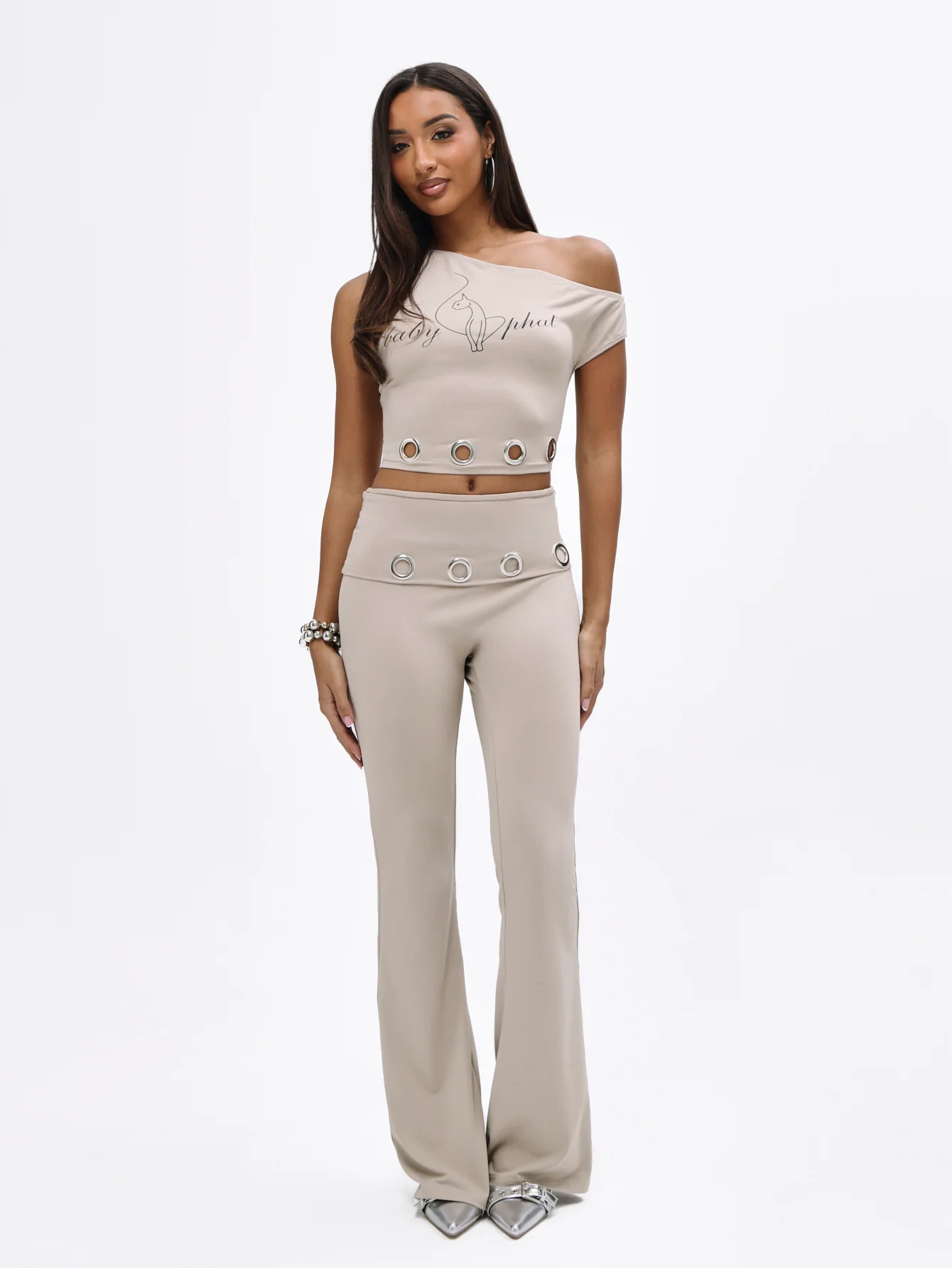 One Shoulder Eyelet Top - Image 6