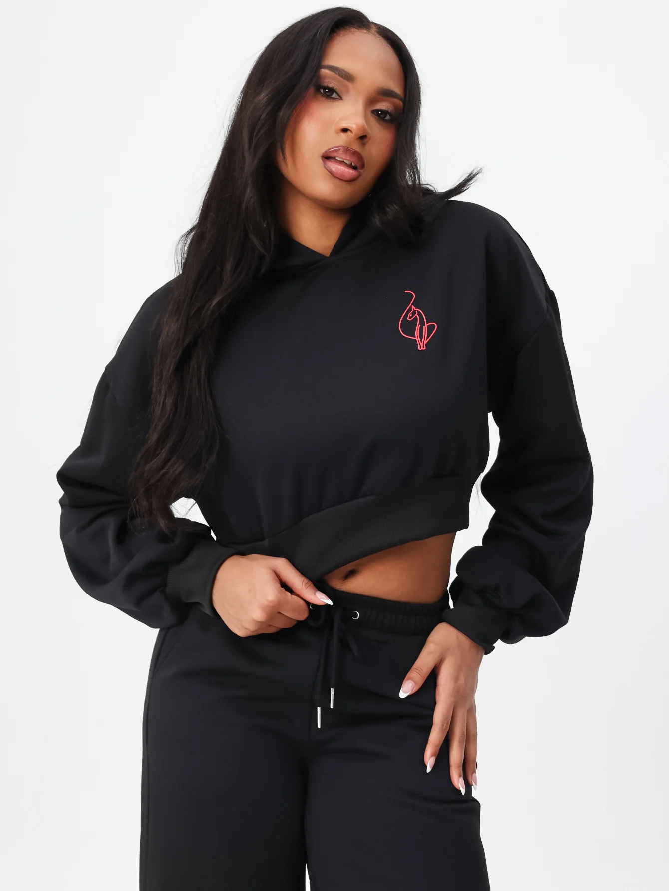Oversized Cropped Hoodie - Image 3