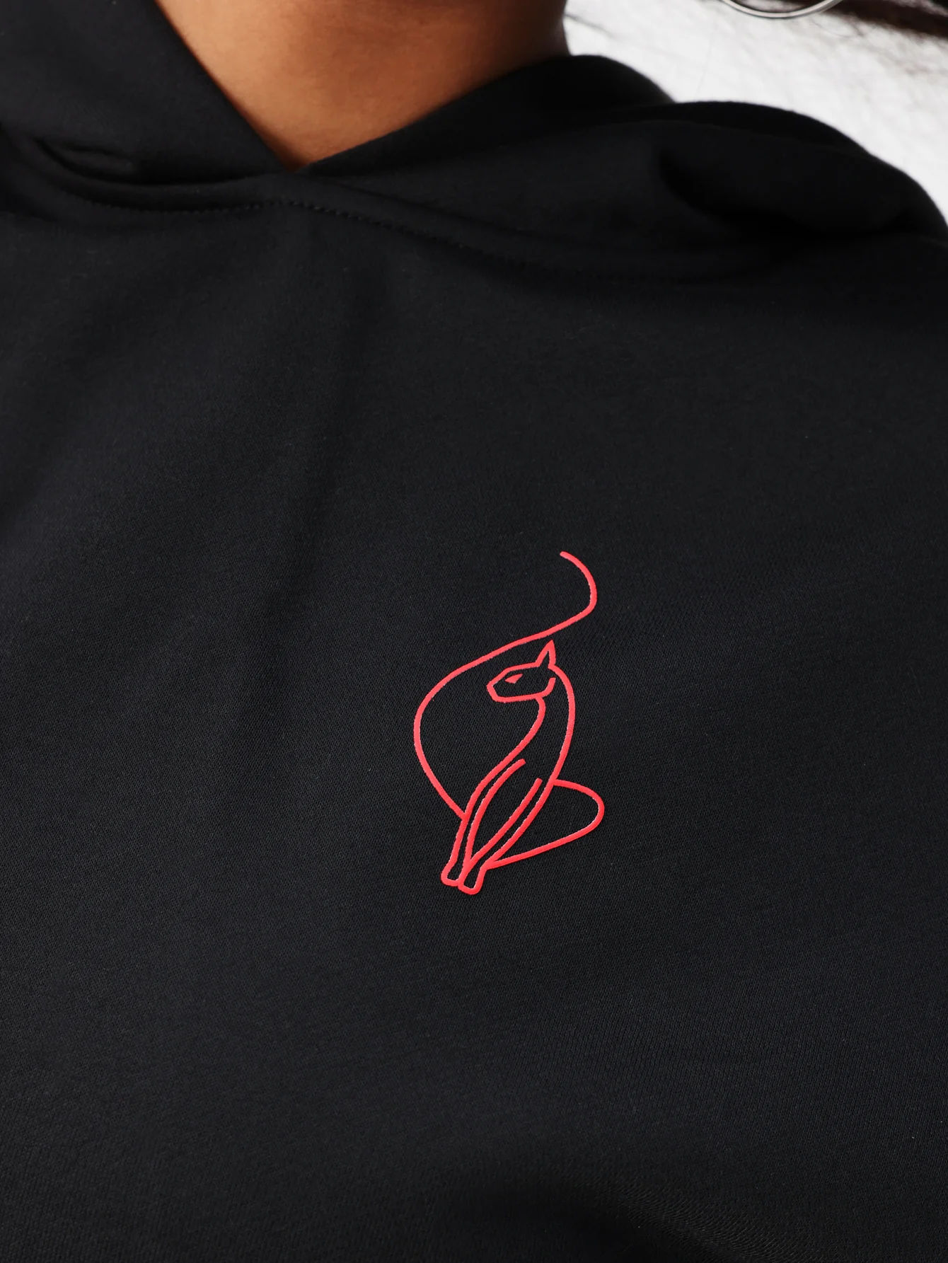 Oversized Cropped Hoodie - Image 4