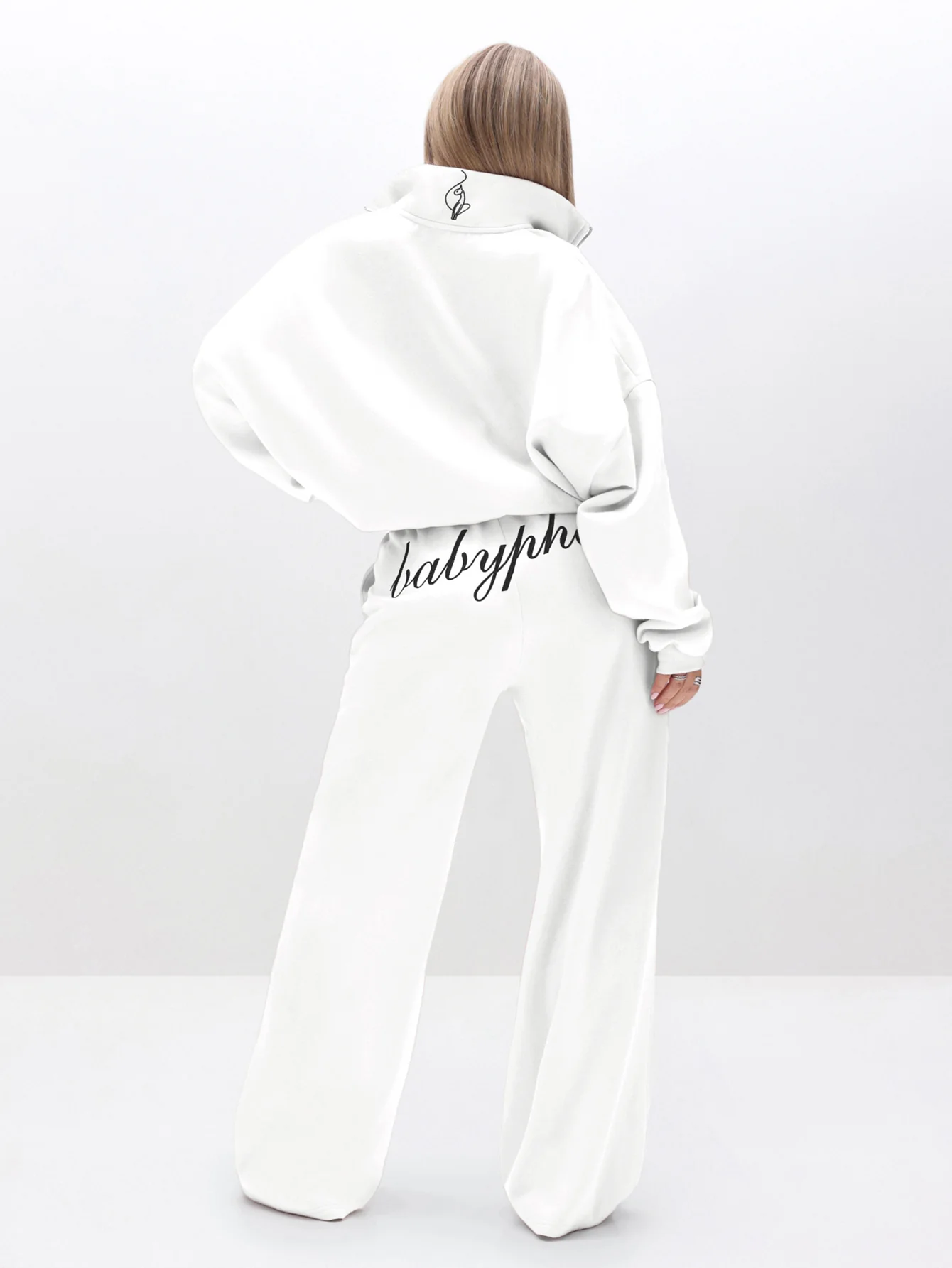 Oversized High Neck Zip Up Sweatshirt - Image 4