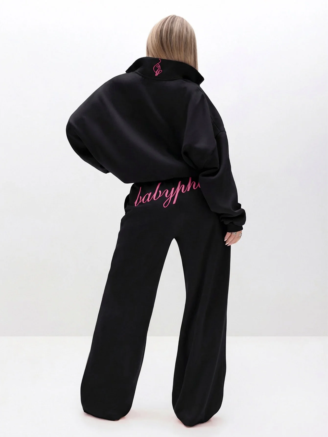 Oversized High Neck Zip Up Sweatshirt - Image 8