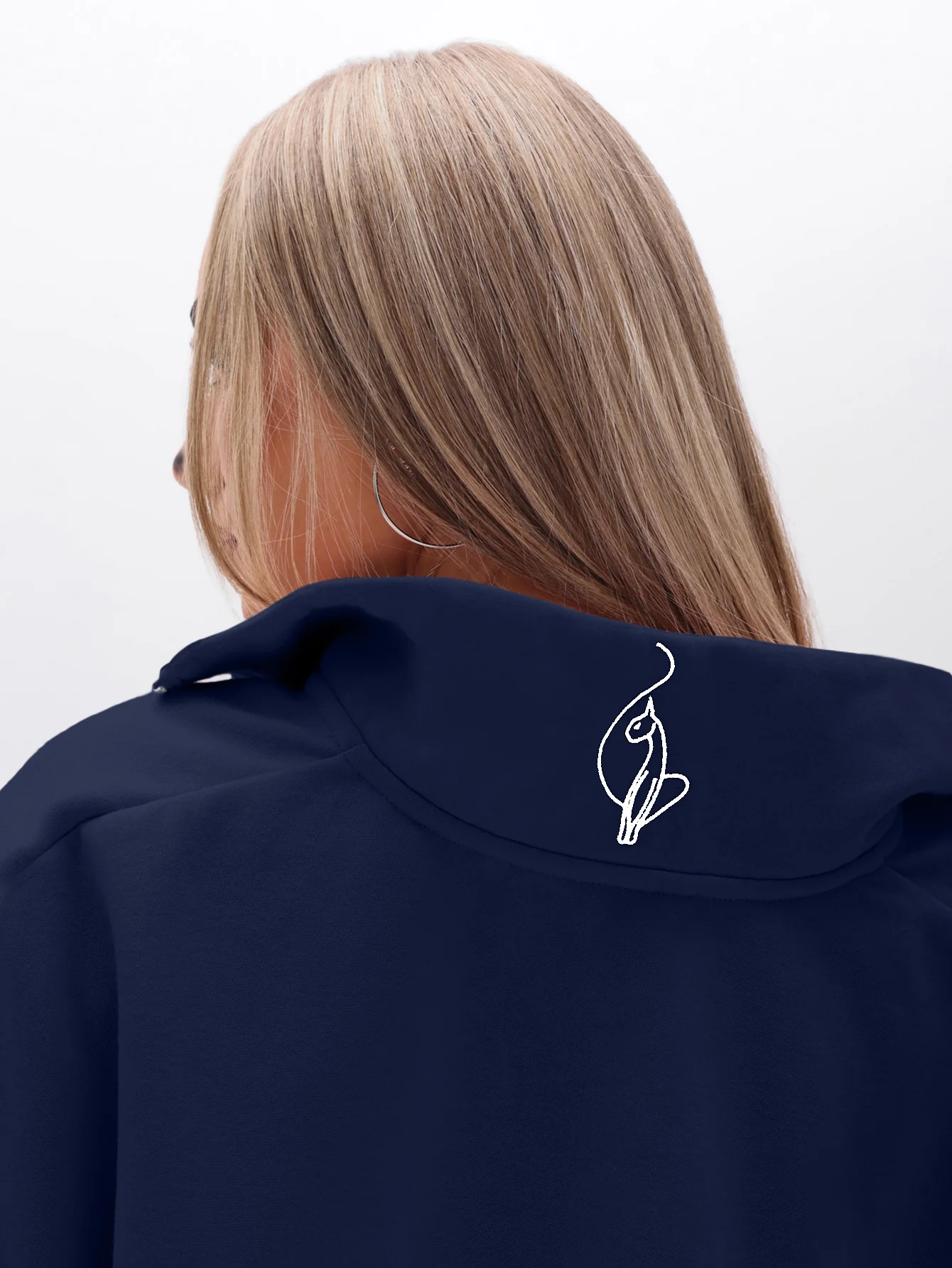 Oversized High Neck Zip Up Sweatshirt - Image 5