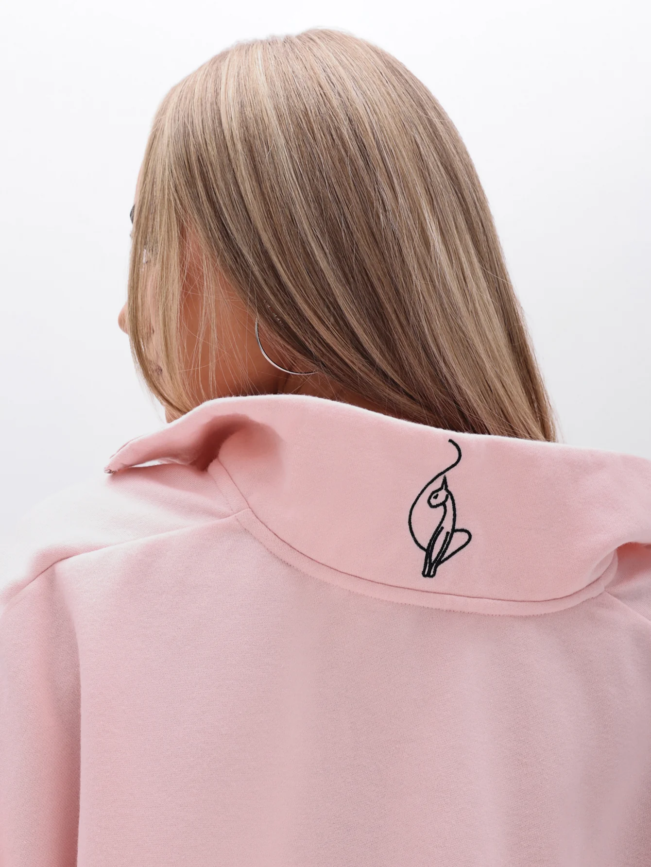 Oversized High Neck Zip Up Sweatshirt - Image 5