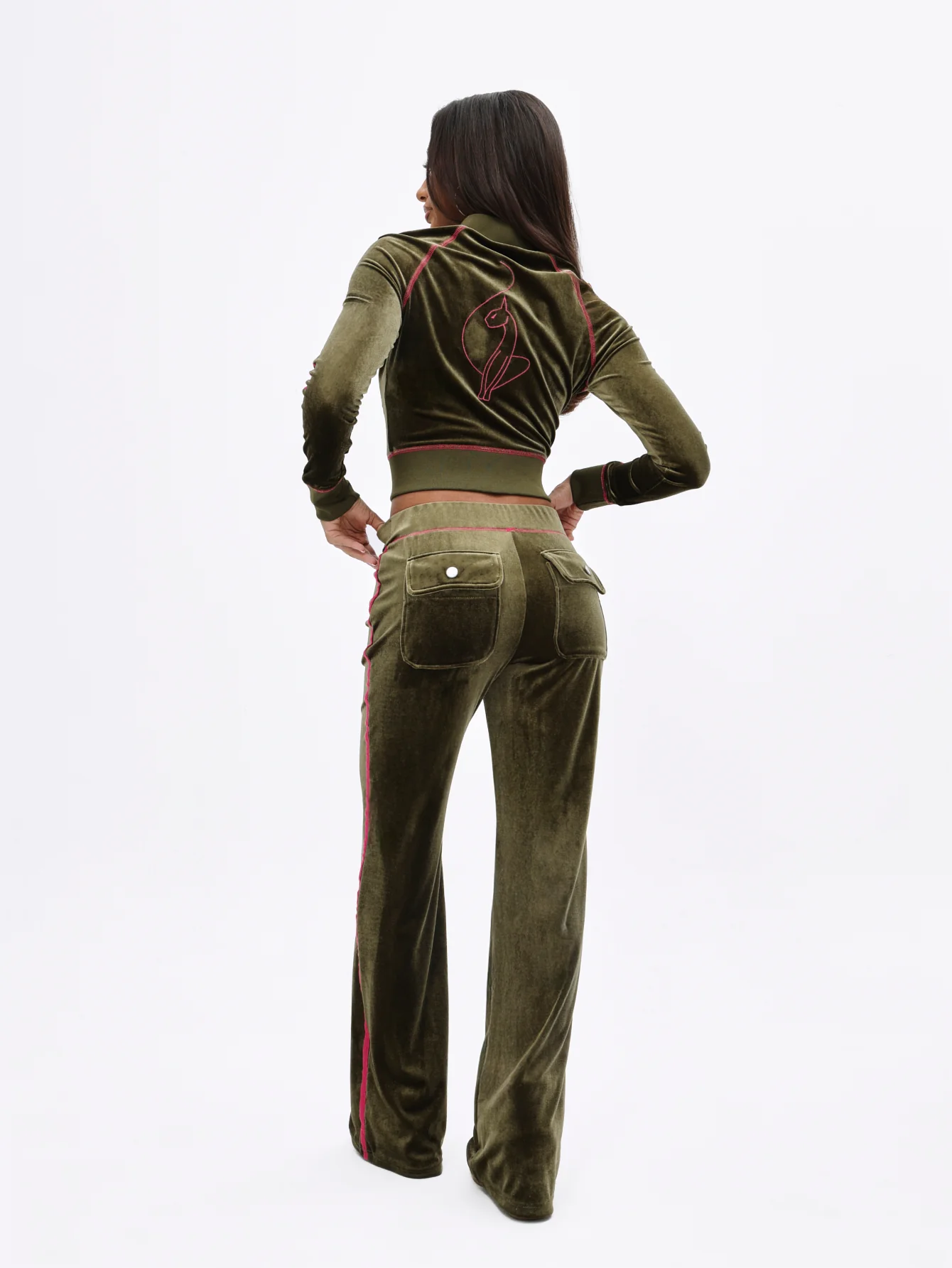 Retro Velour Flare Sweatpant - Image 4