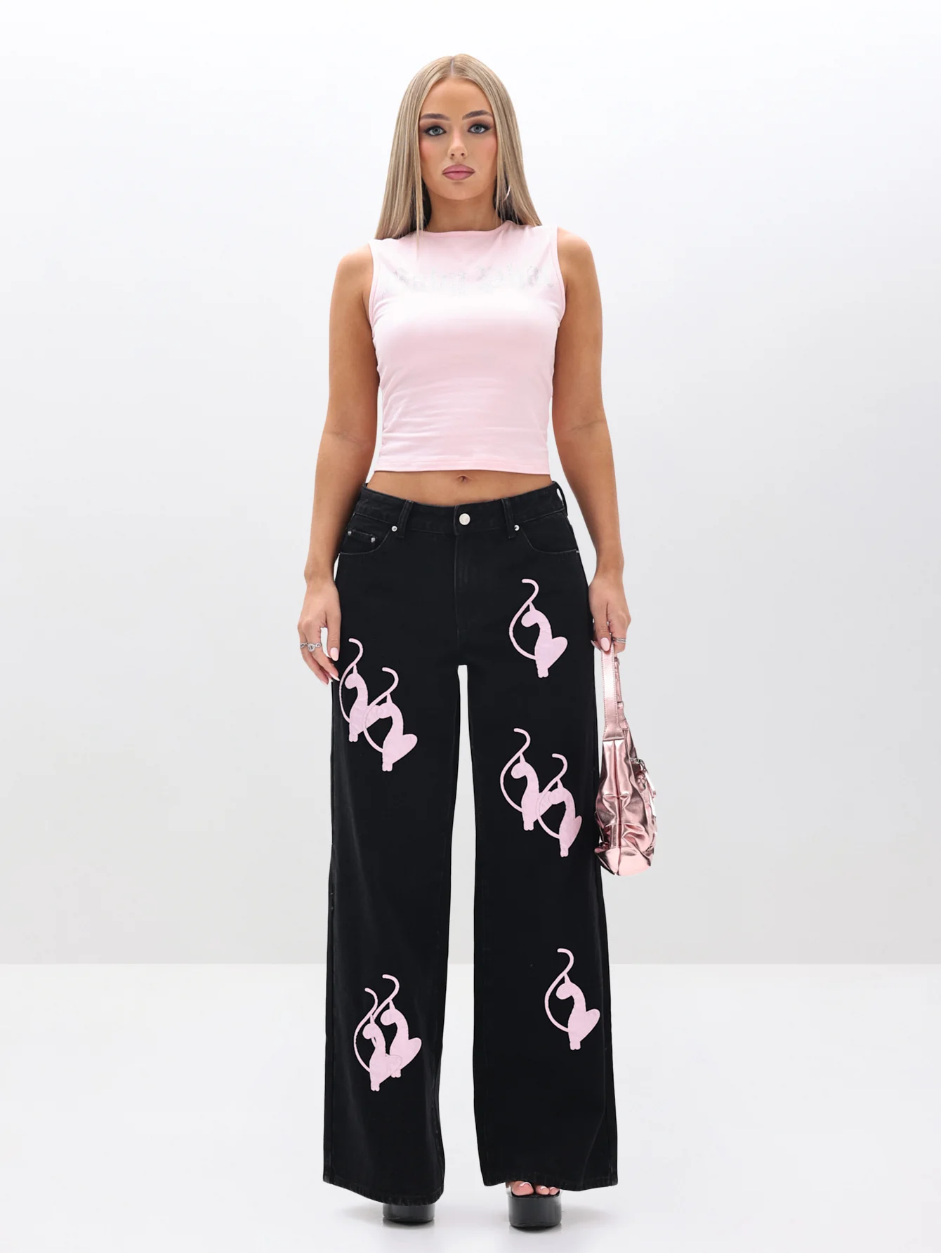 Rhinestone Graphic Tank Top - Image 4