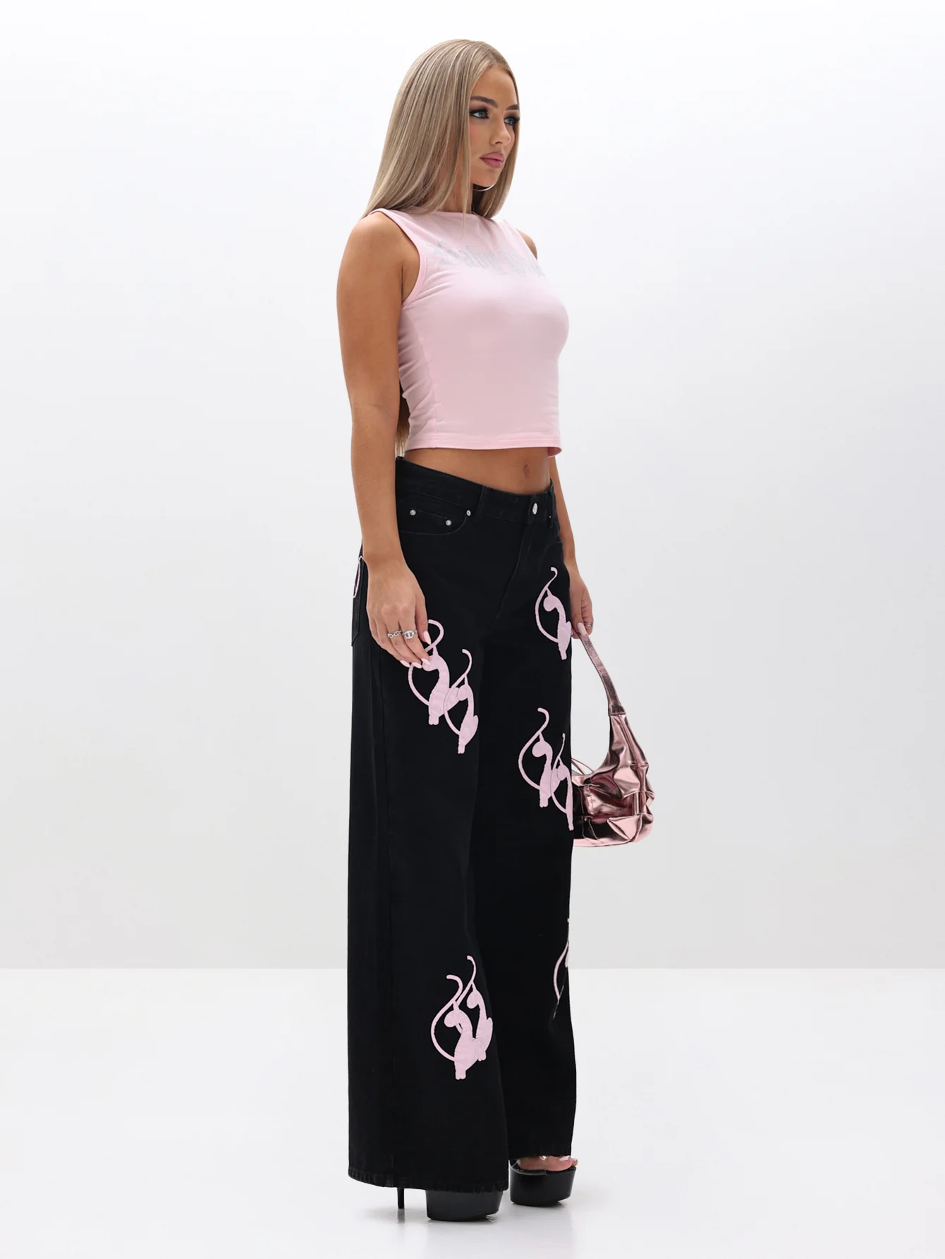Rhinestone Graphic Tank Top - Image 5