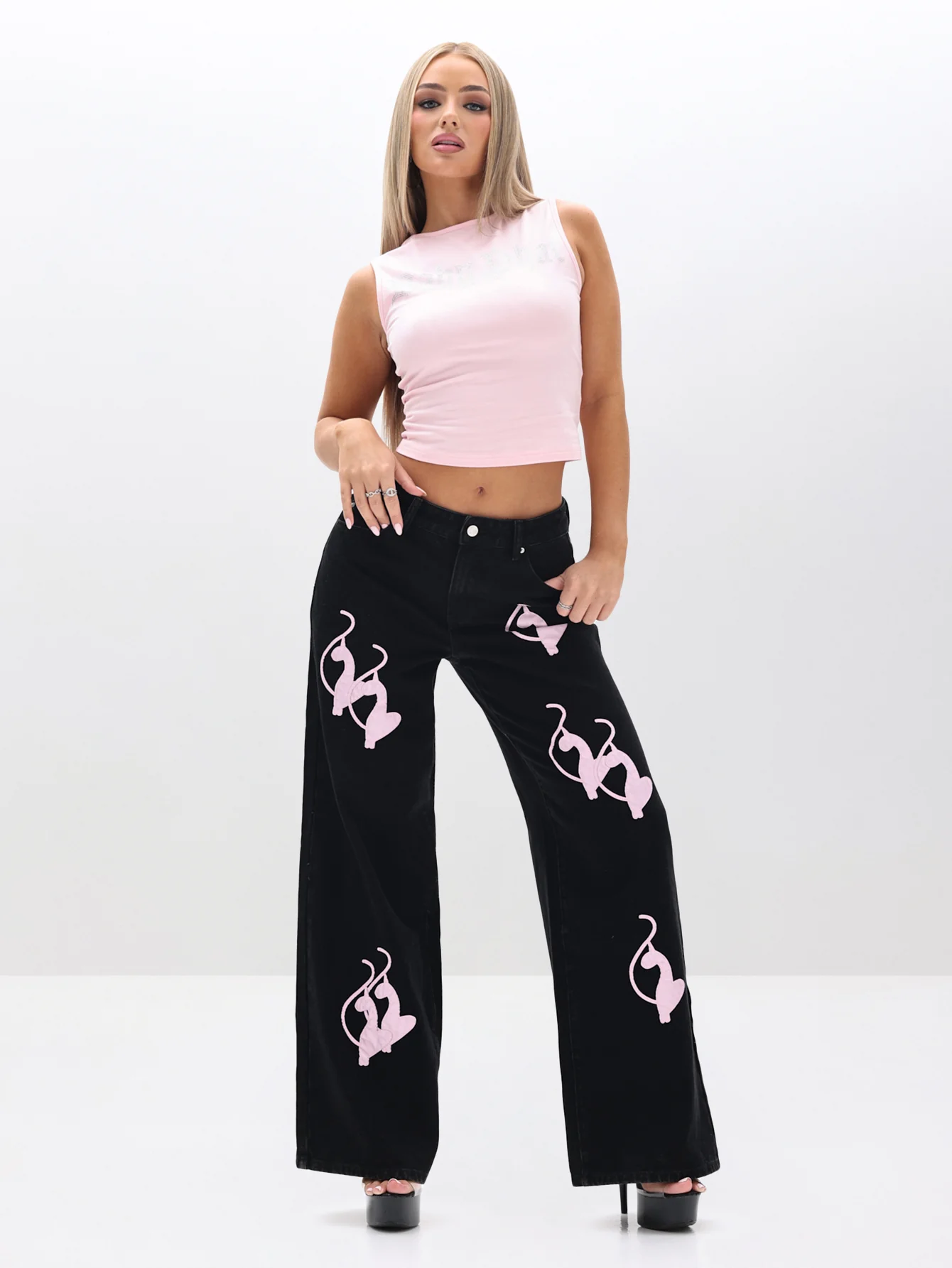 Rhinestone Graphic Tank Top - Image 6