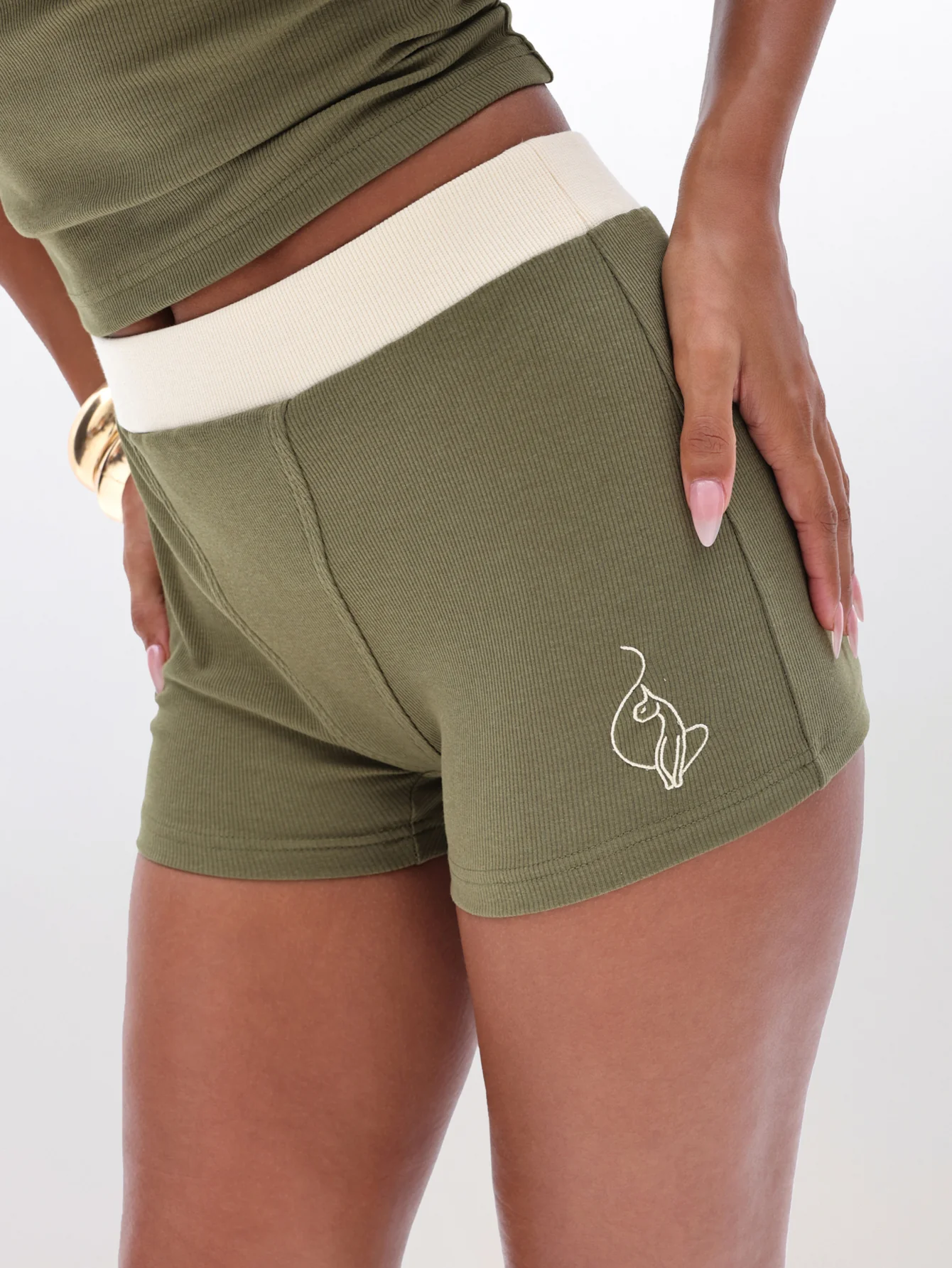 Ribbed Boxer Style Short - Image 2