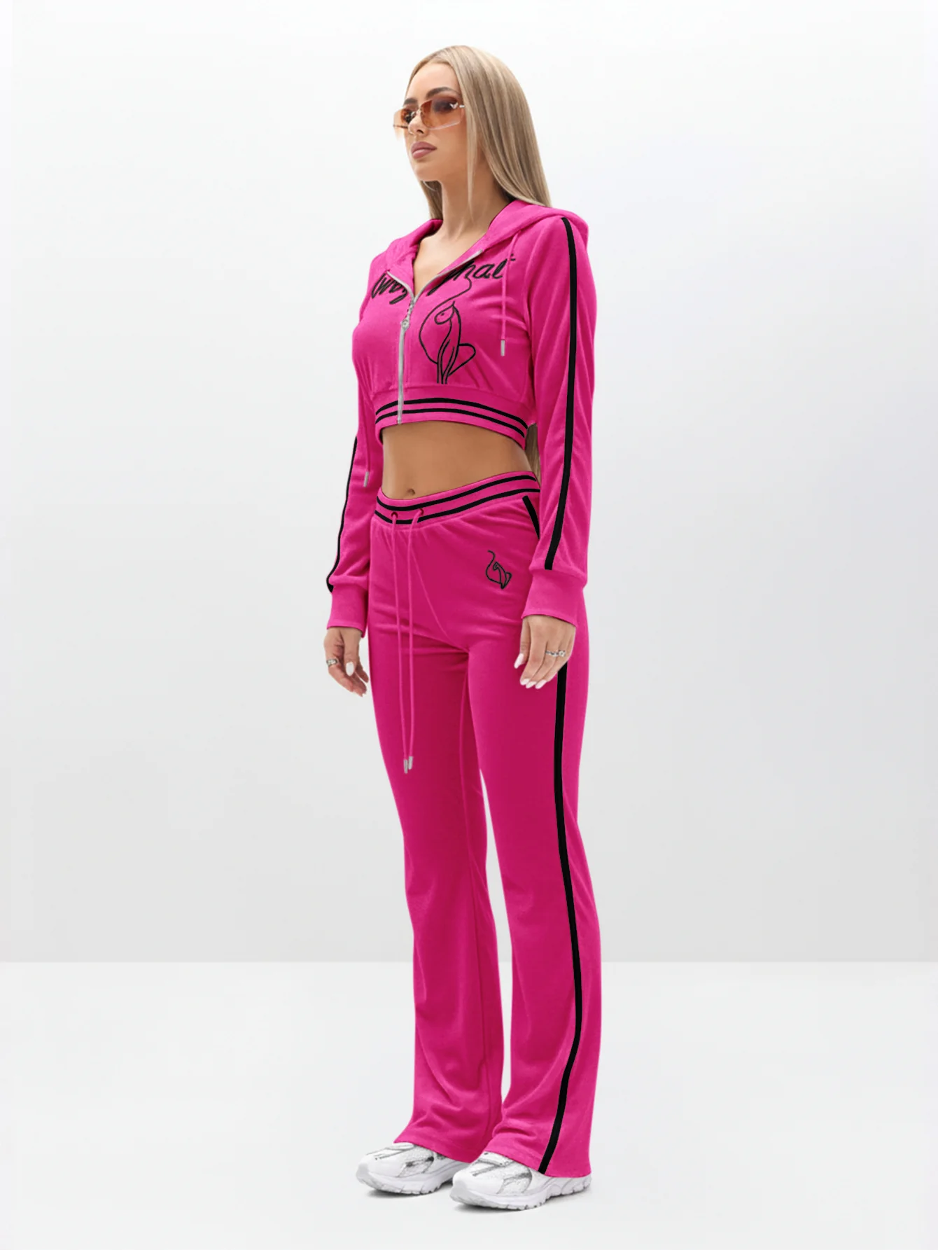 Slim Fit Velour Bootcut Pant - Image 3