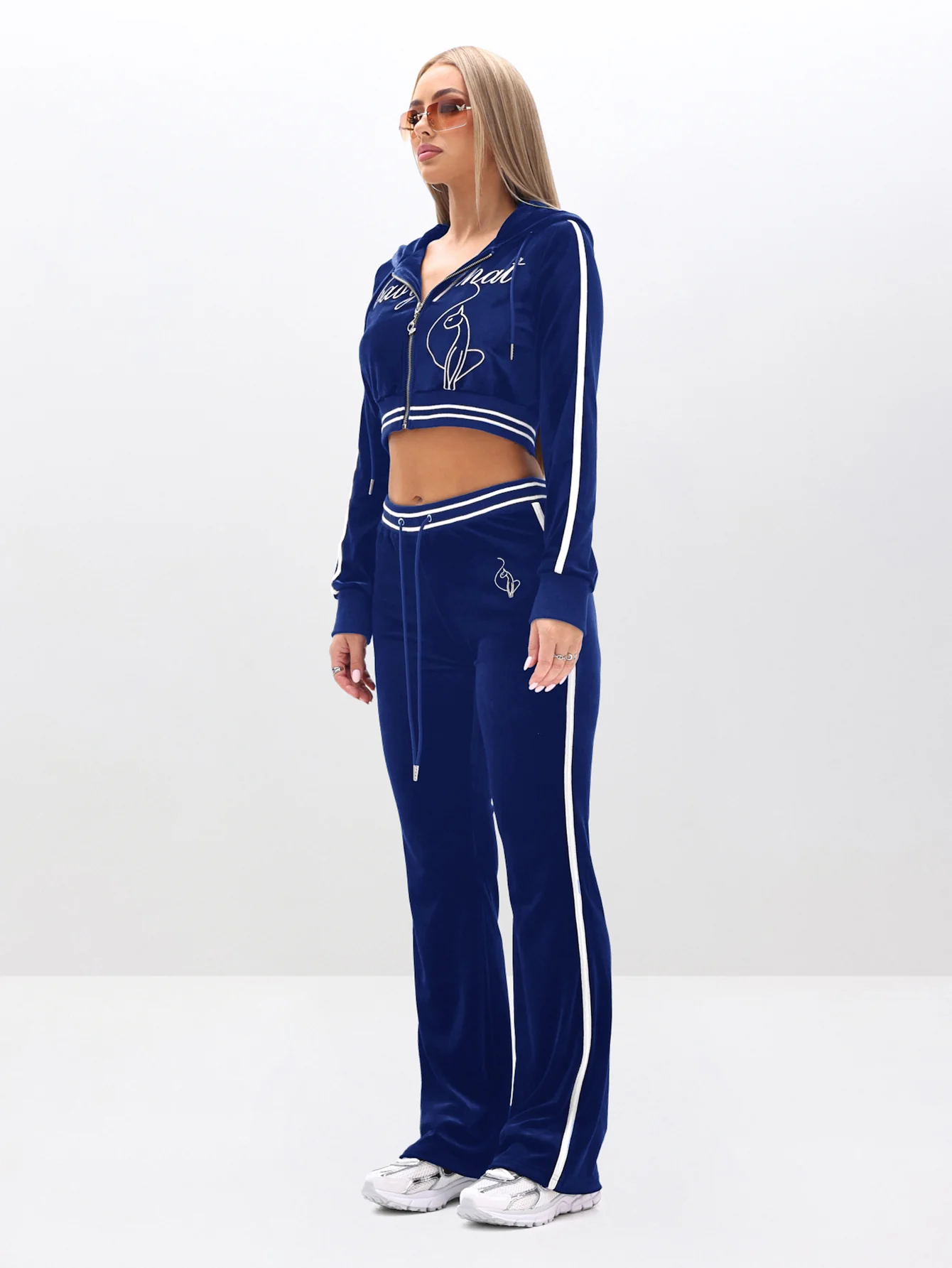 Slim Fit Velour Bootcut Pant - Image 3
