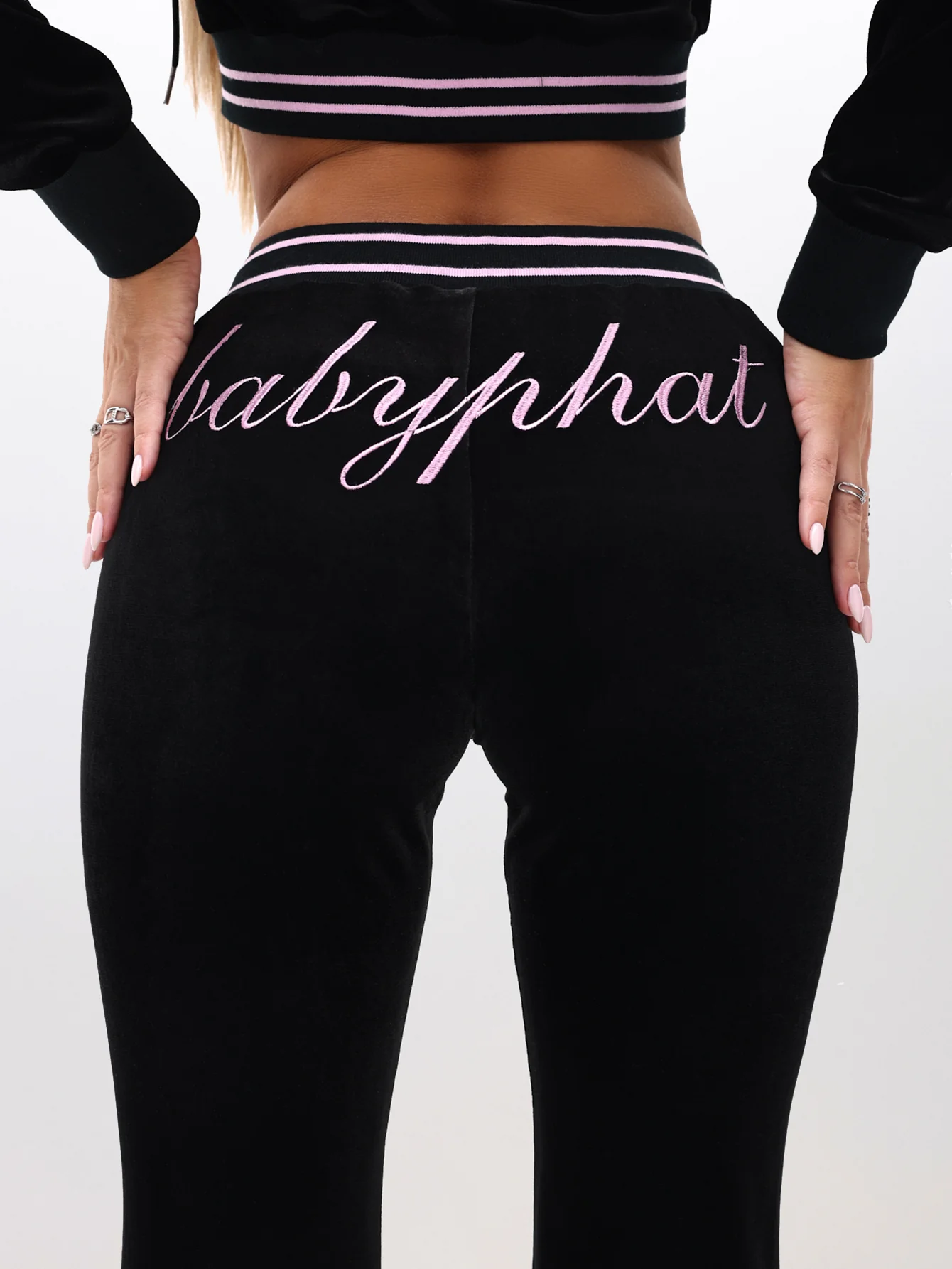 Slim Fit Velour Bootcut Pant - Image 4