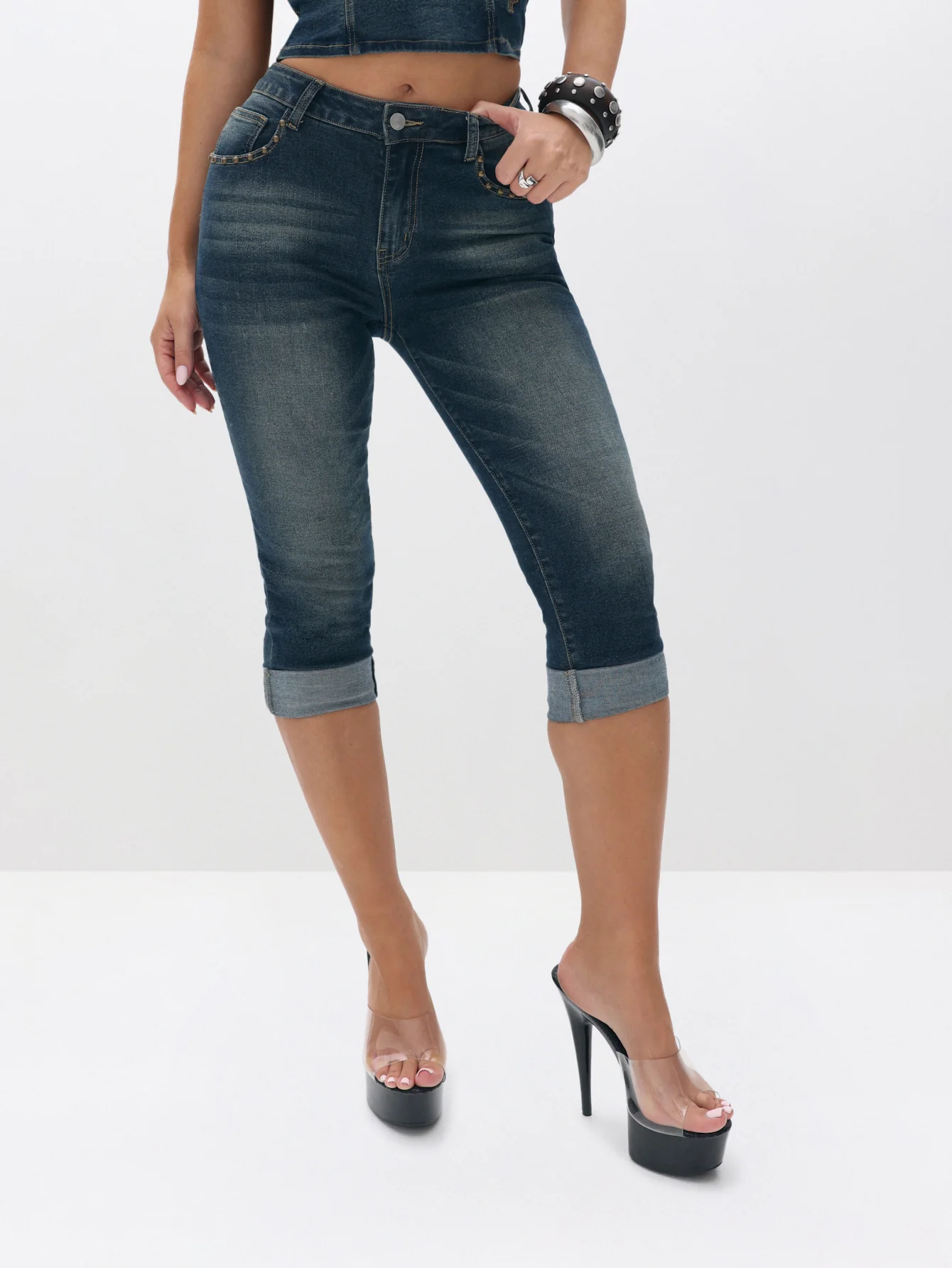 Stretch Denim Capri Jeans - Image 4