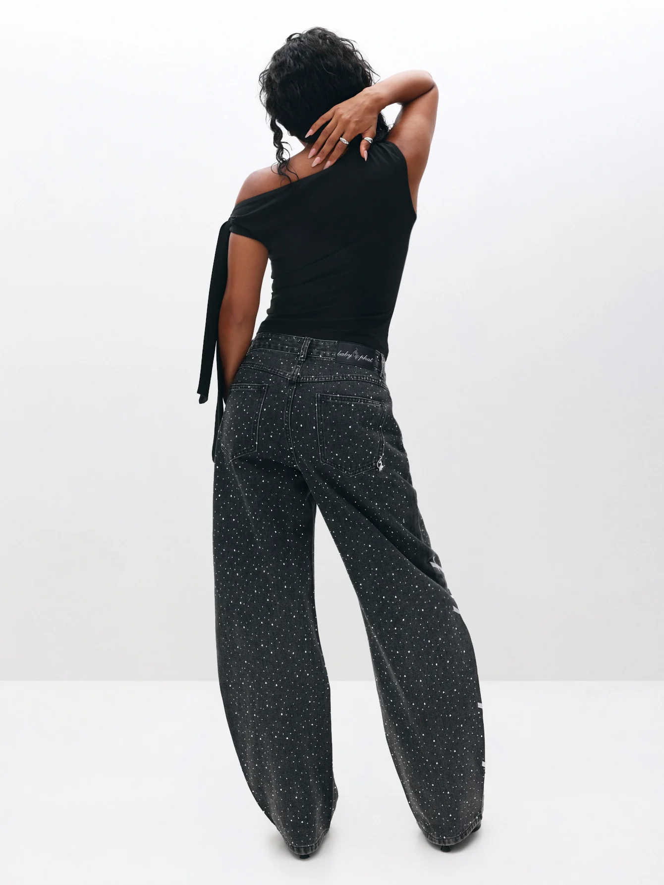 Tie Detail One Shoulder Top - Image 8